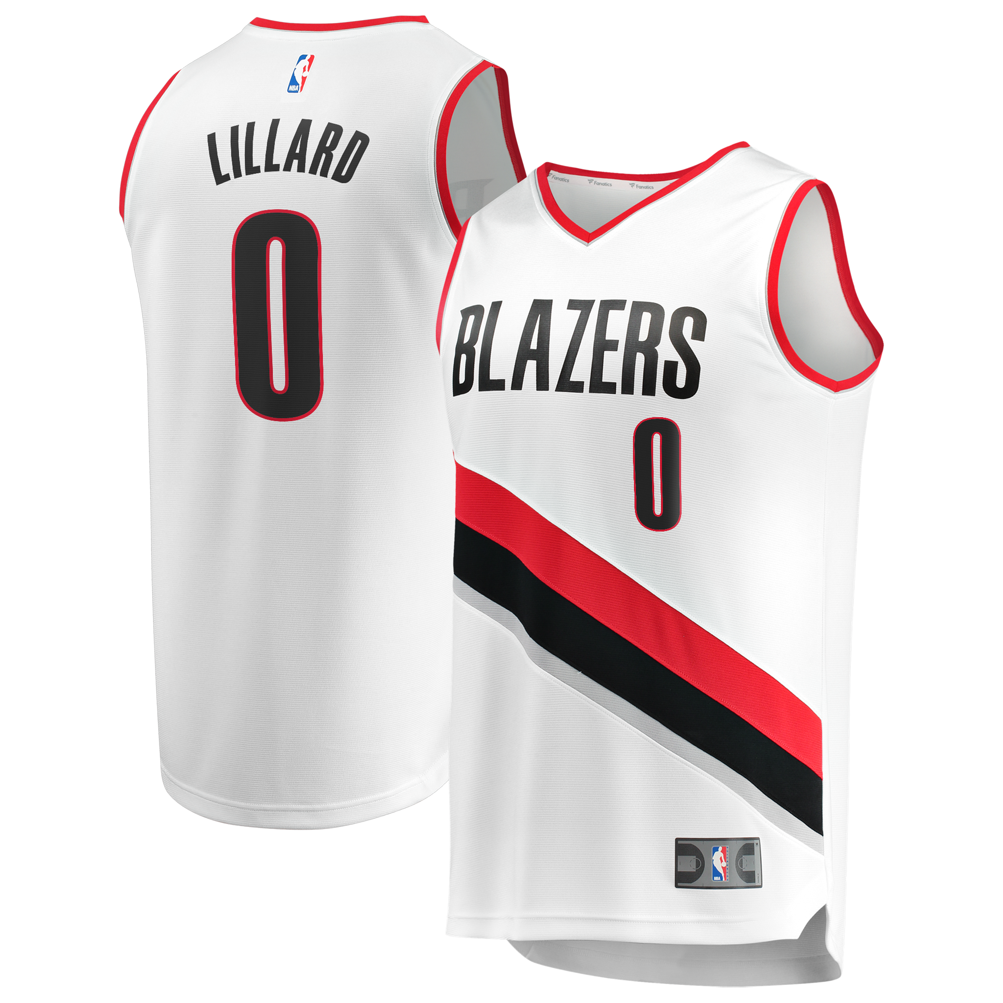 Men's Portland Trail Blazers White Replica Jersey