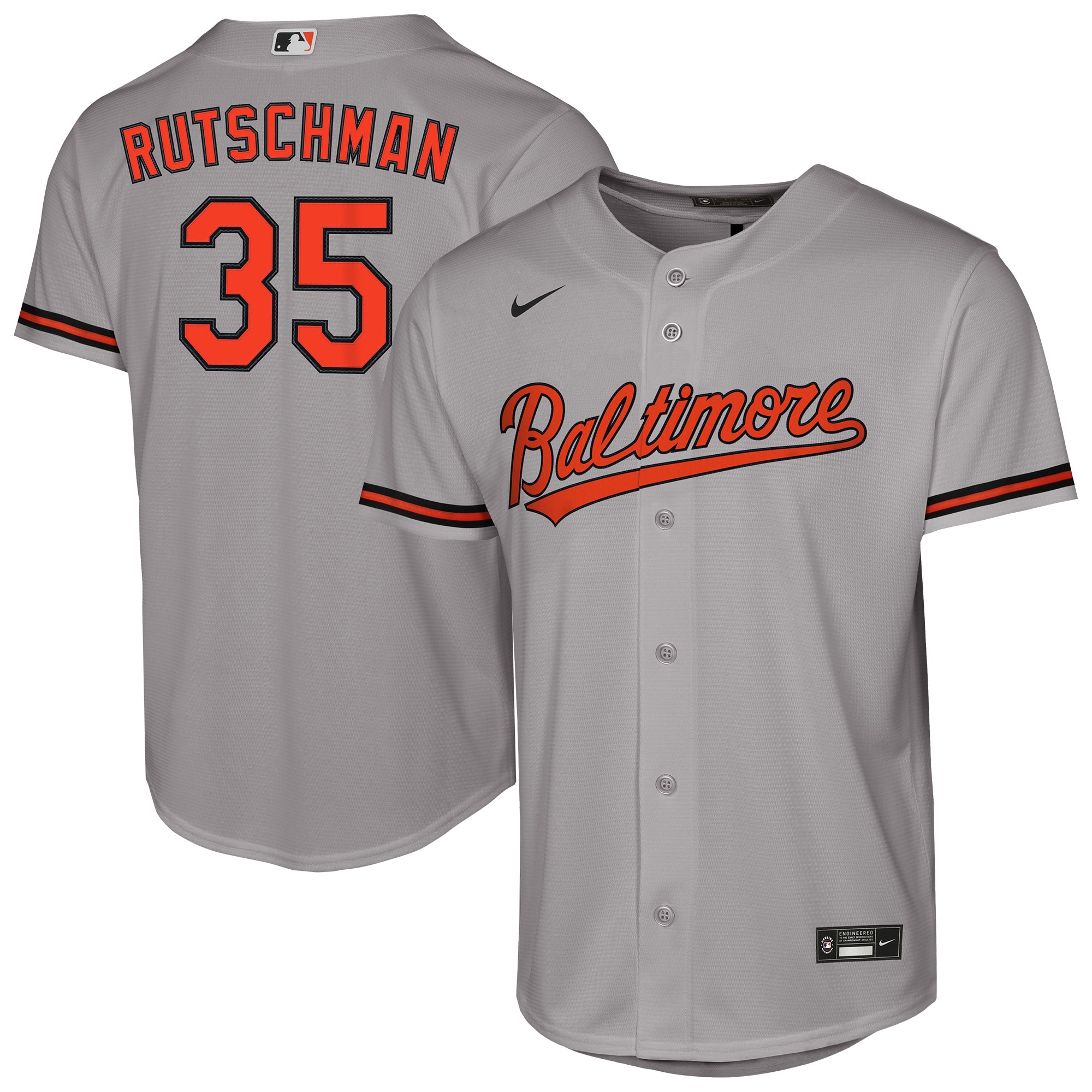 Men's Baltimore Orioles Gray Replica Jersey