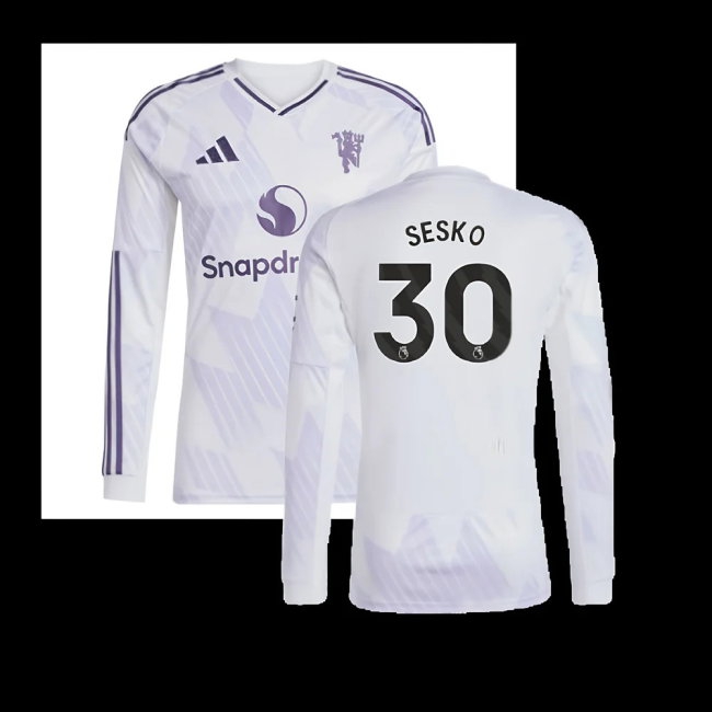 Kids' Man Utd 2025/26 Away Long Sleeve Jersey