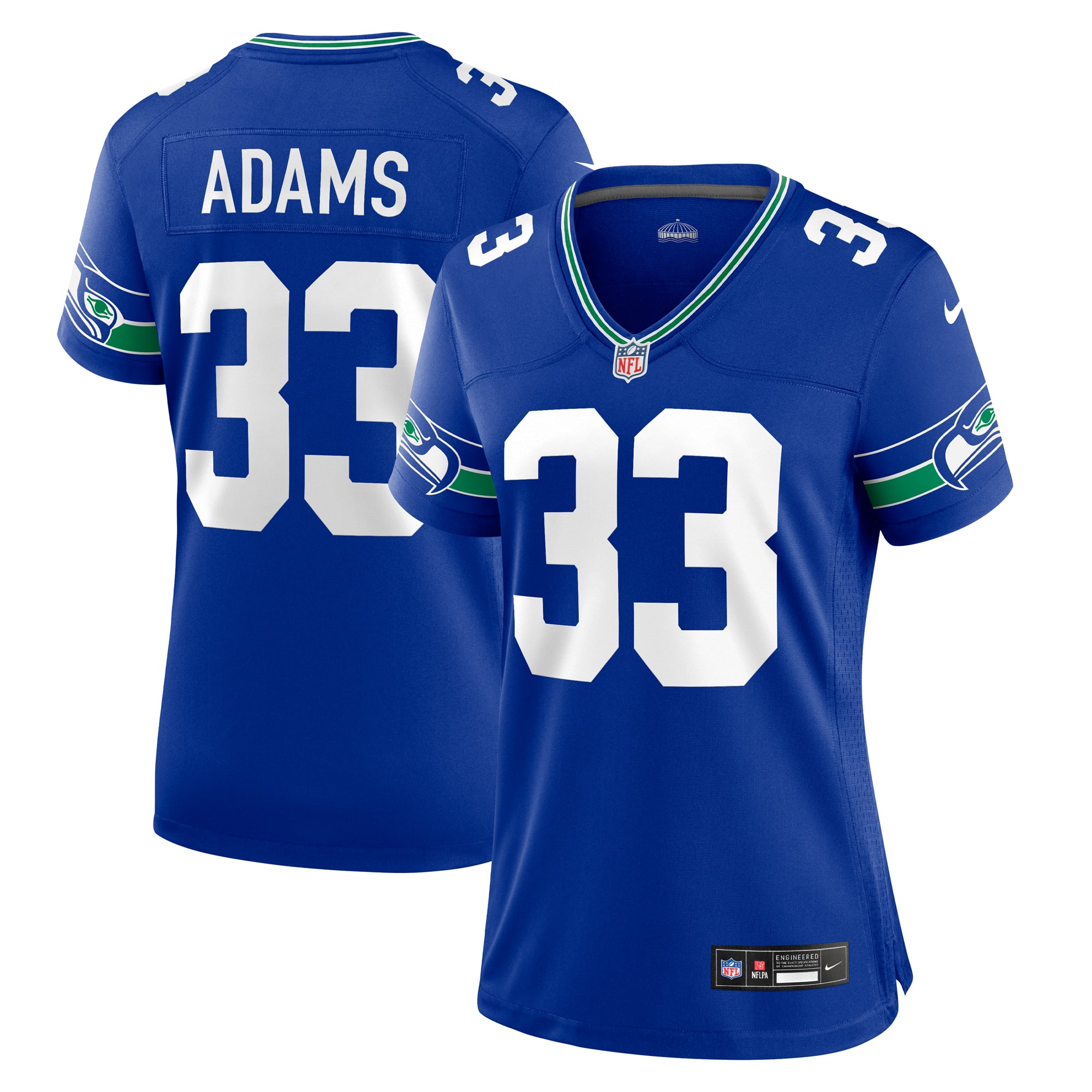 Women's Seattle Seahawks Royal Throwback Player Jersey