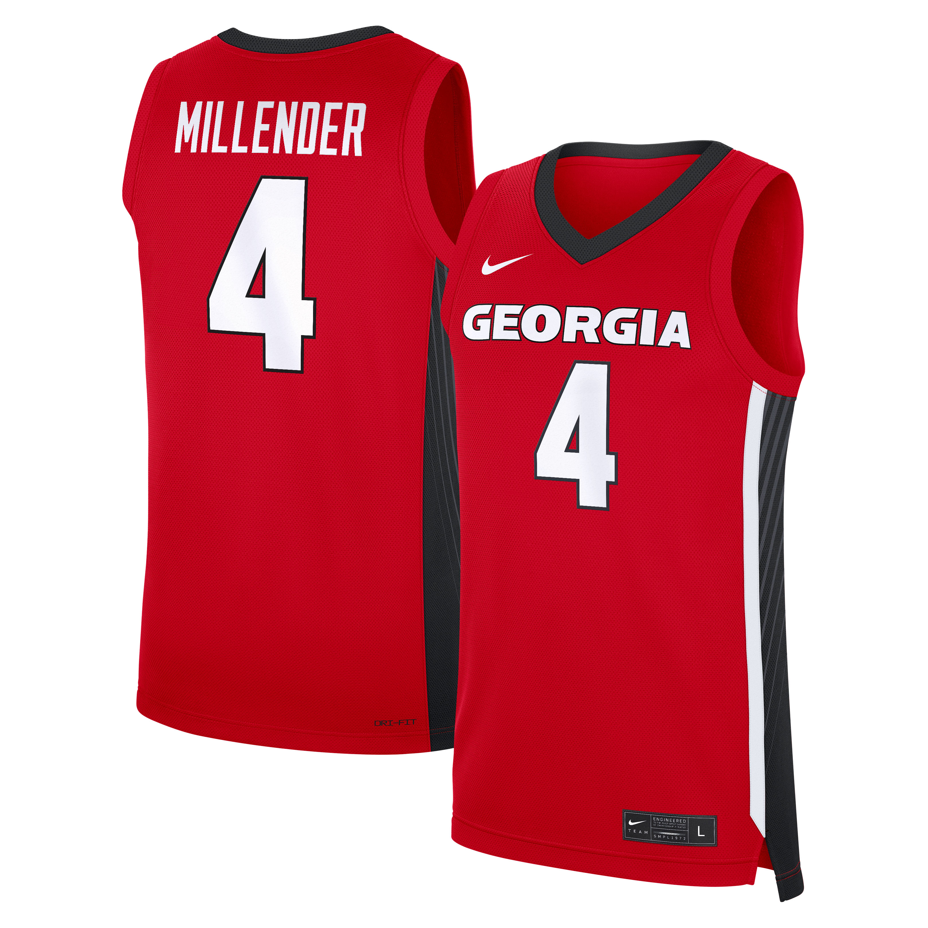 Kids' Millender Georgia Bulldogs Red Replica Jersey
