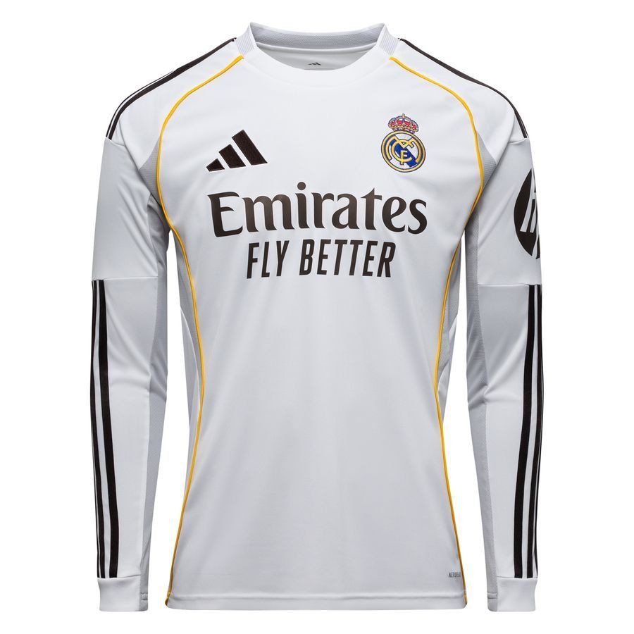 Men's Real Madrid 2025/26 Home Long Sleeve Jersey