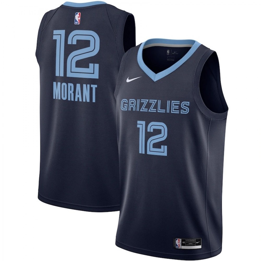 Men's Memphis Grizzlies 2020/21 Navy Icon Swingman Jersey