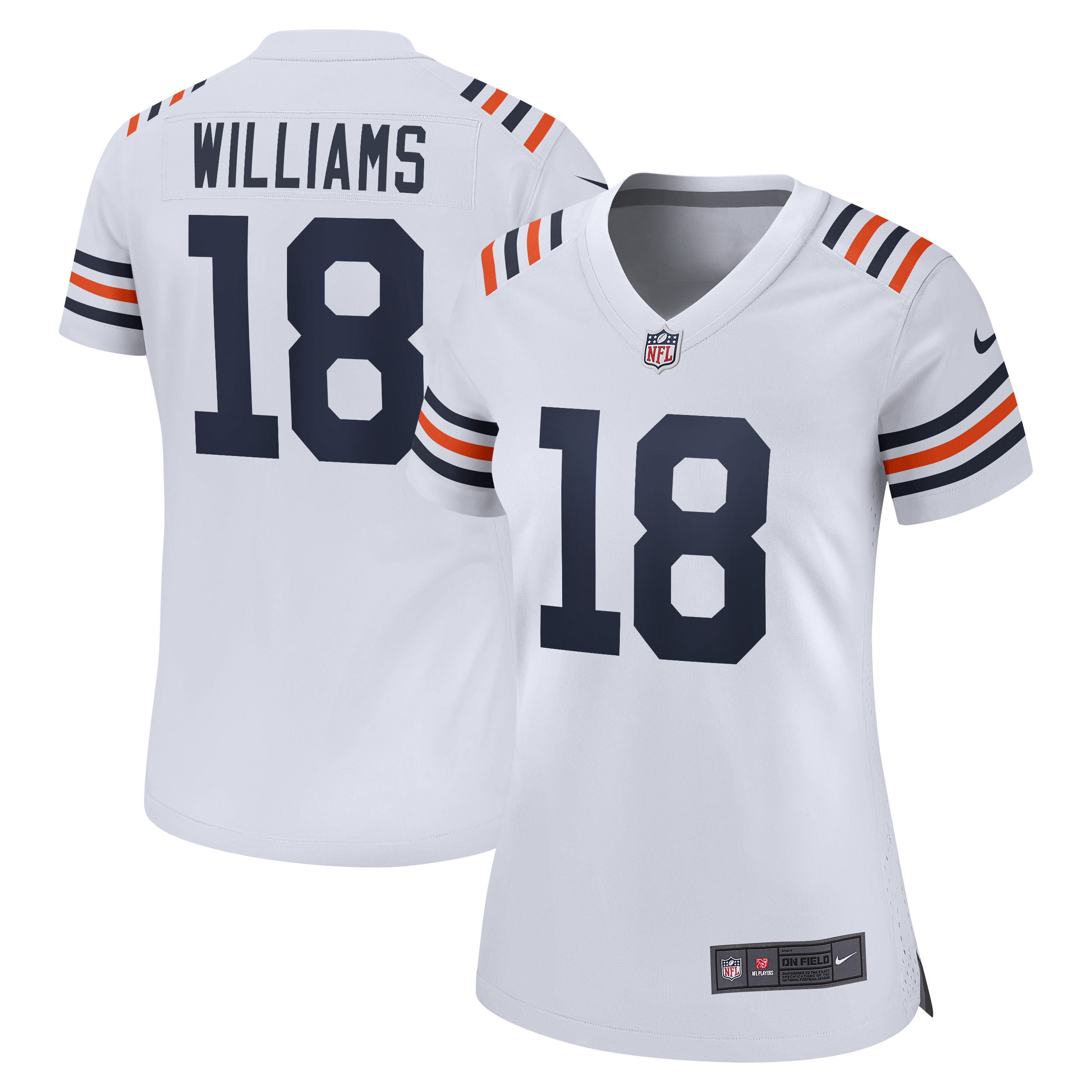 Women's Chicago Bears White Player Jersey