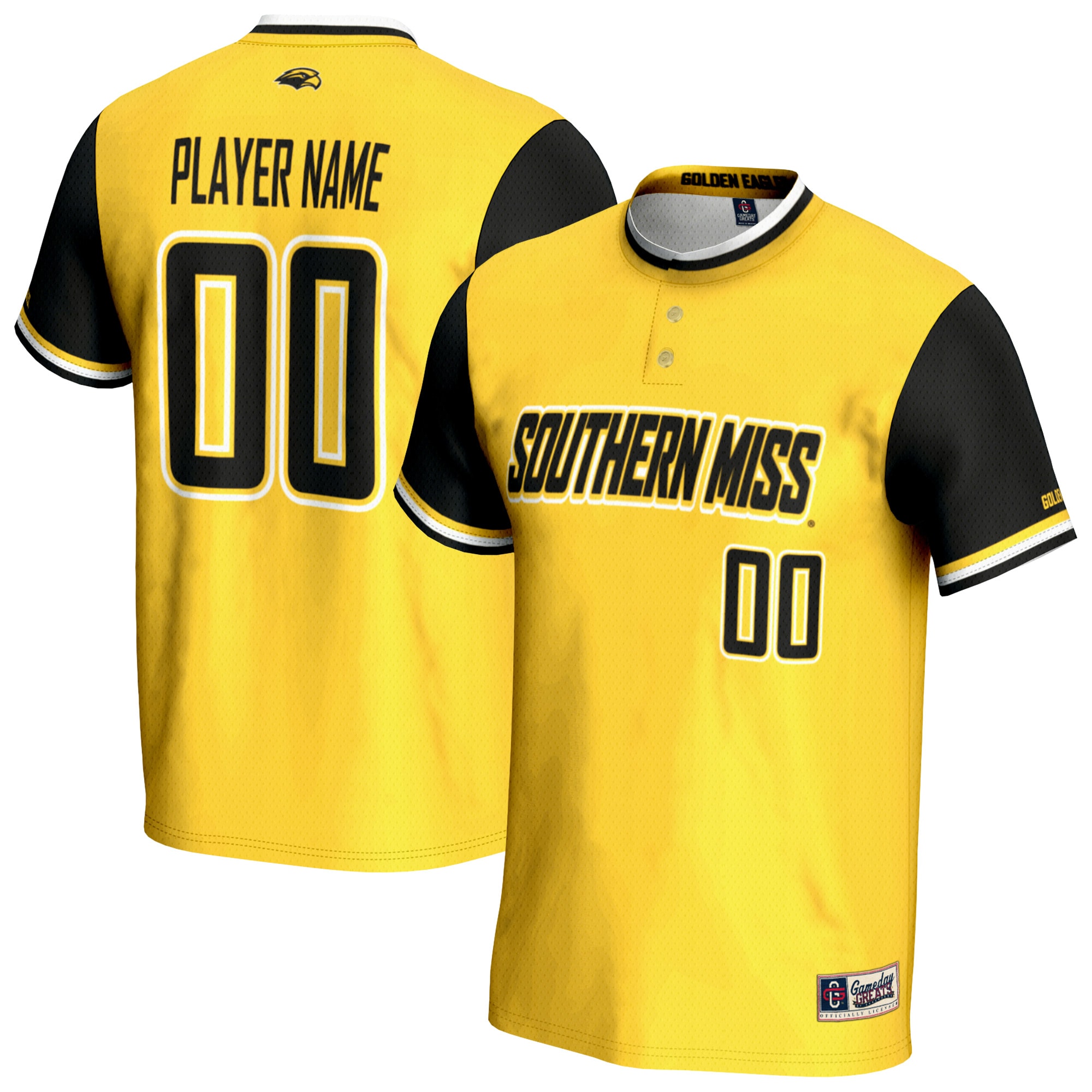 Men's Southern Miss Golden Gold Player Jersey