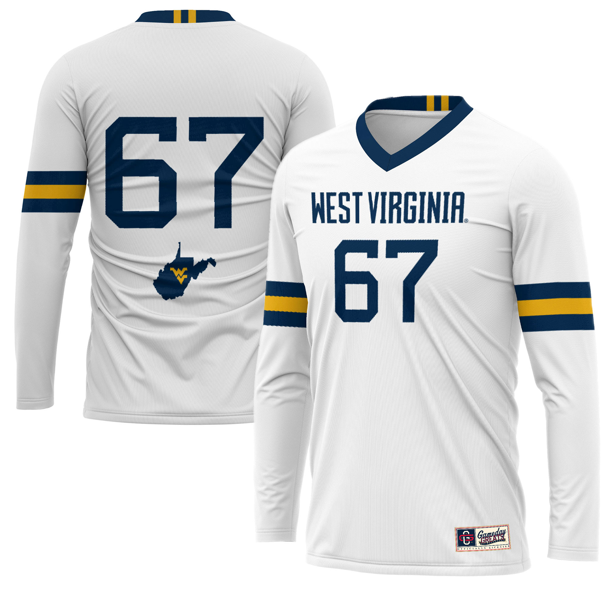 Women's West Virginia Mountaineers White Jersey