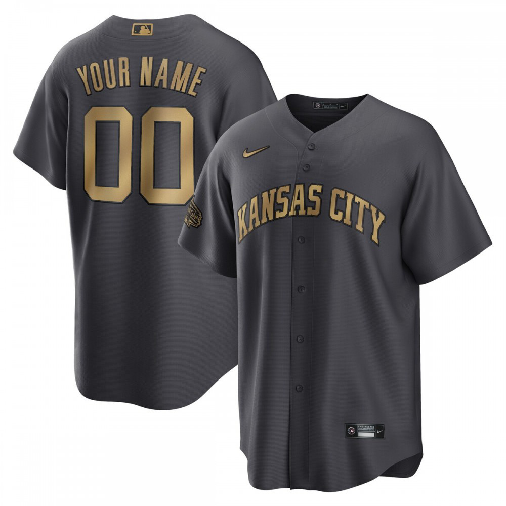 Kids' Kansas City Royals 2022 Charcoal City Game Jersey