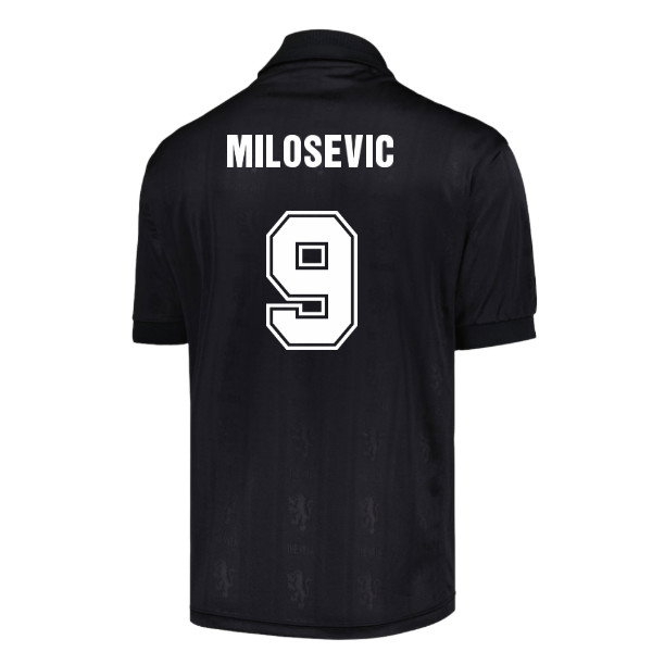 Kids' Aston Villa Black Retro Jersey