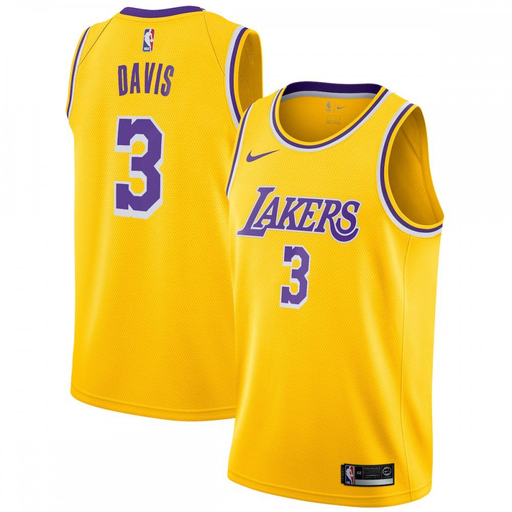 Men's Los Angeles Lakers 2019/20 Gold Icon Swingman Jersey