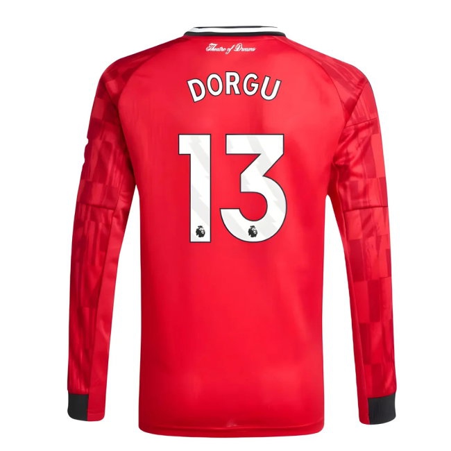 Kids' Man Utd 2025/26 Home Long Sleeve Jersey