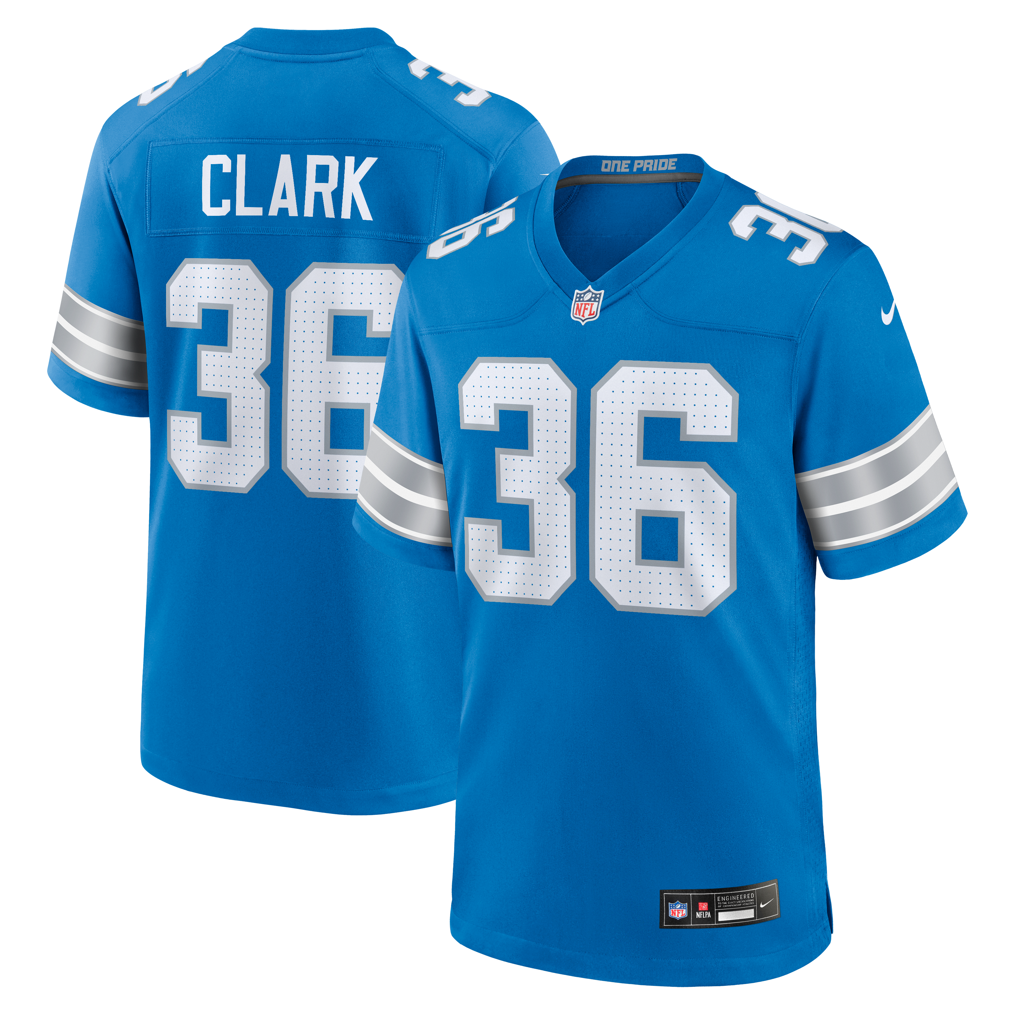 Kids' Detroit Lions Blue Game Jersey