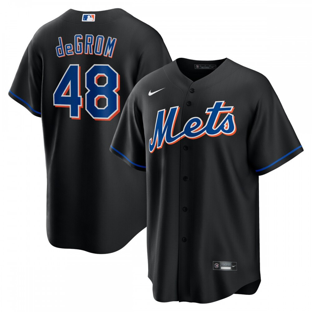 Men's New York Mets 2022 Black Player Jersey