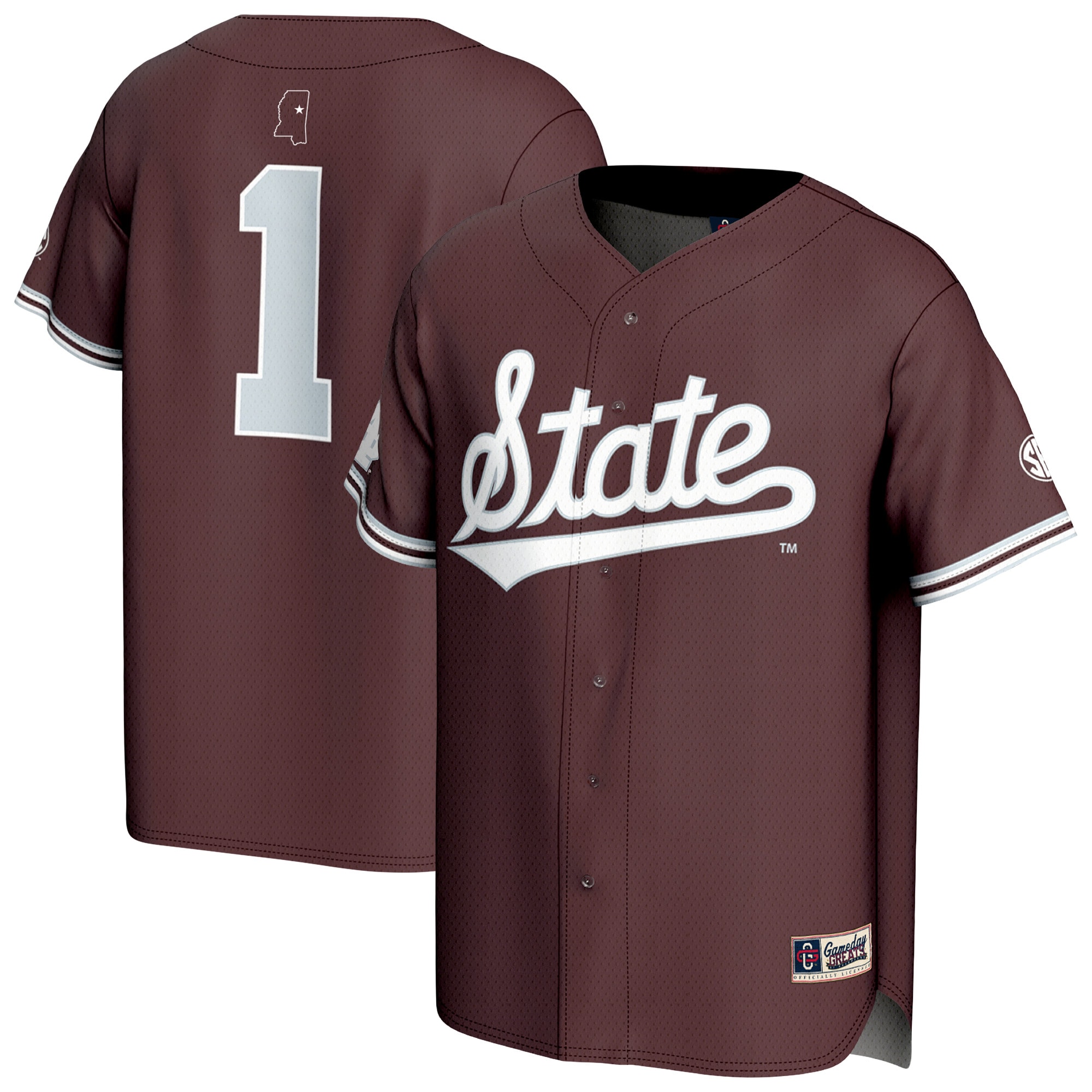 Men's Mississippi State Bulldogs Maroon Fashion Jersey