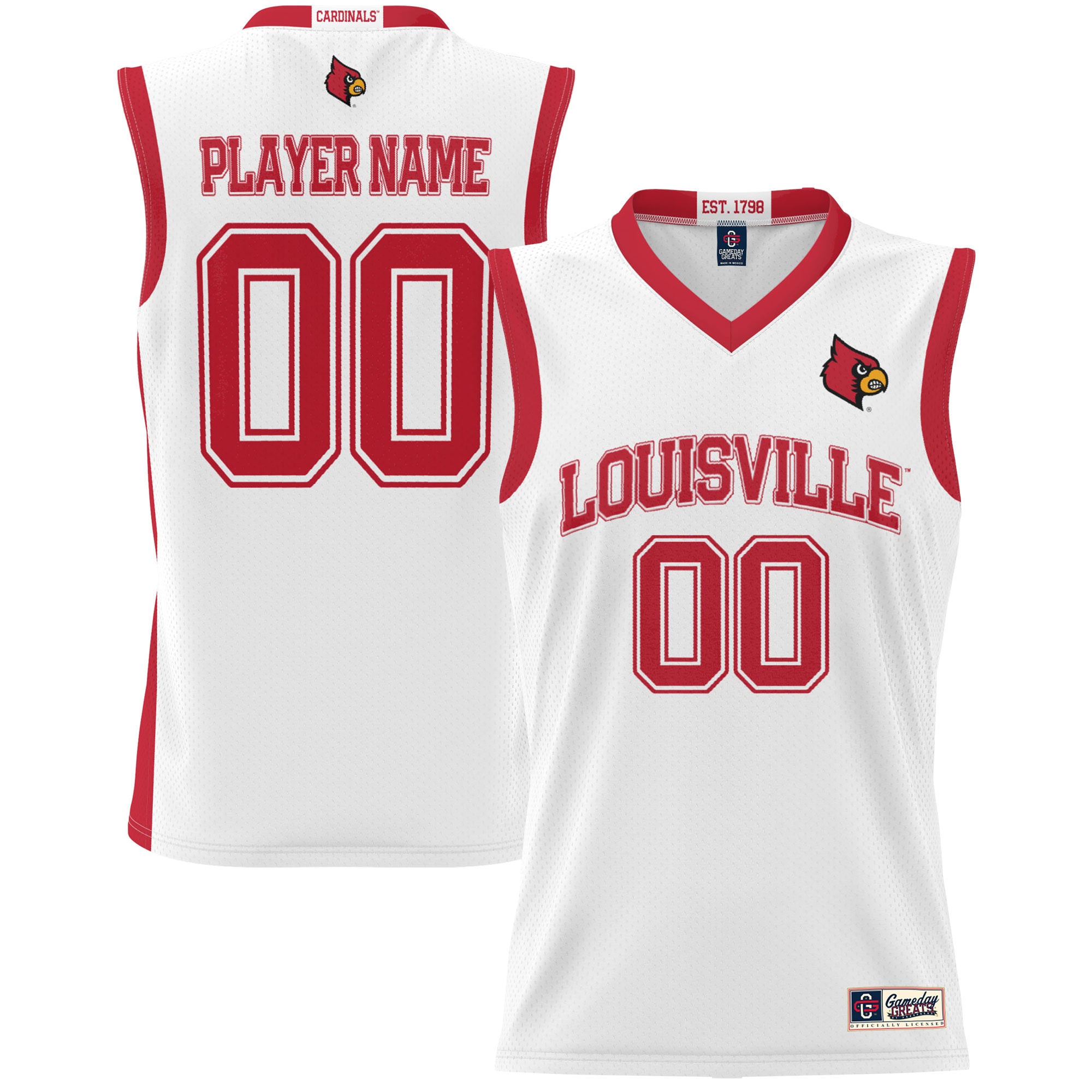 Women's Louisville Cardinals White Player Jersey