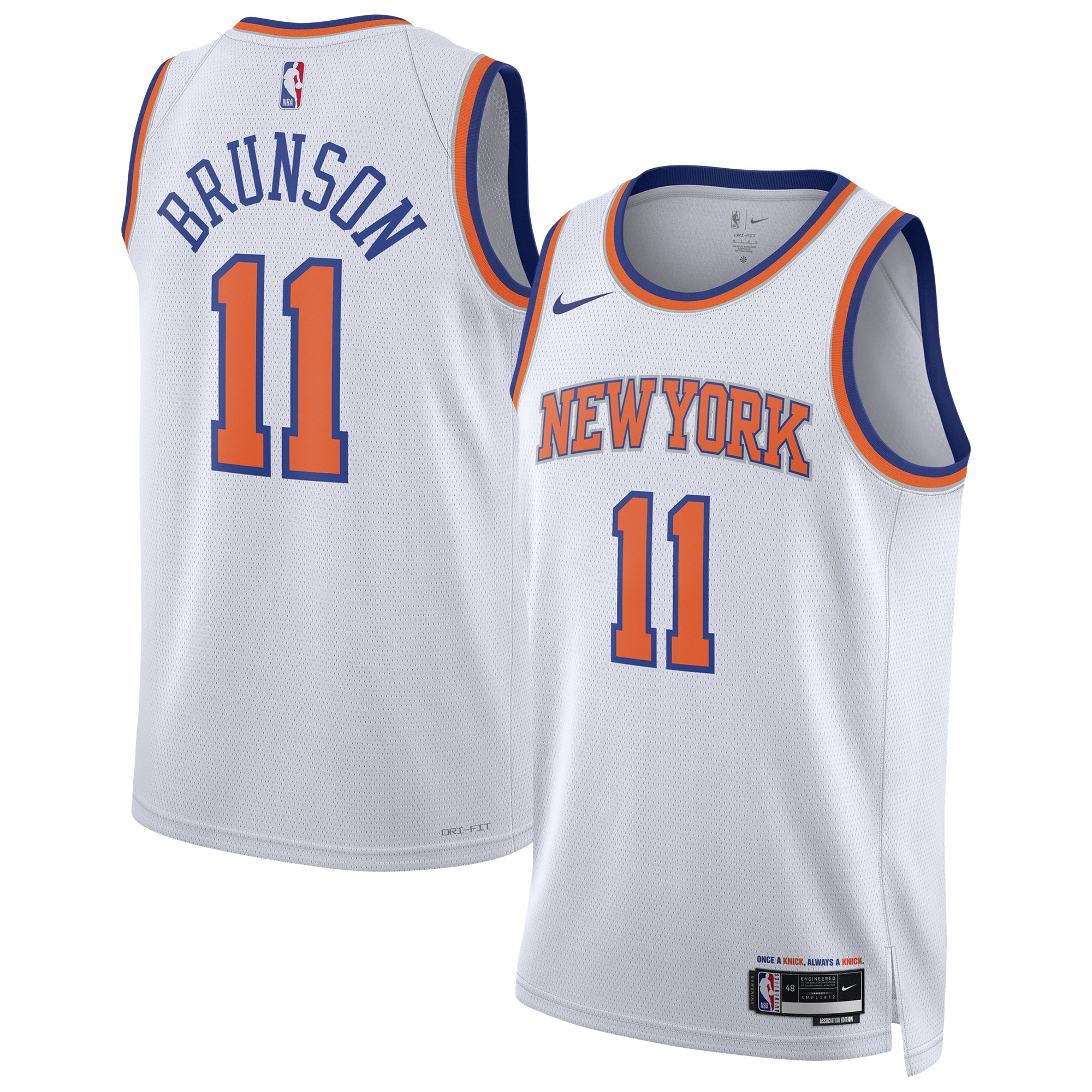 Kids' New York Knicks White Swingman Jersey