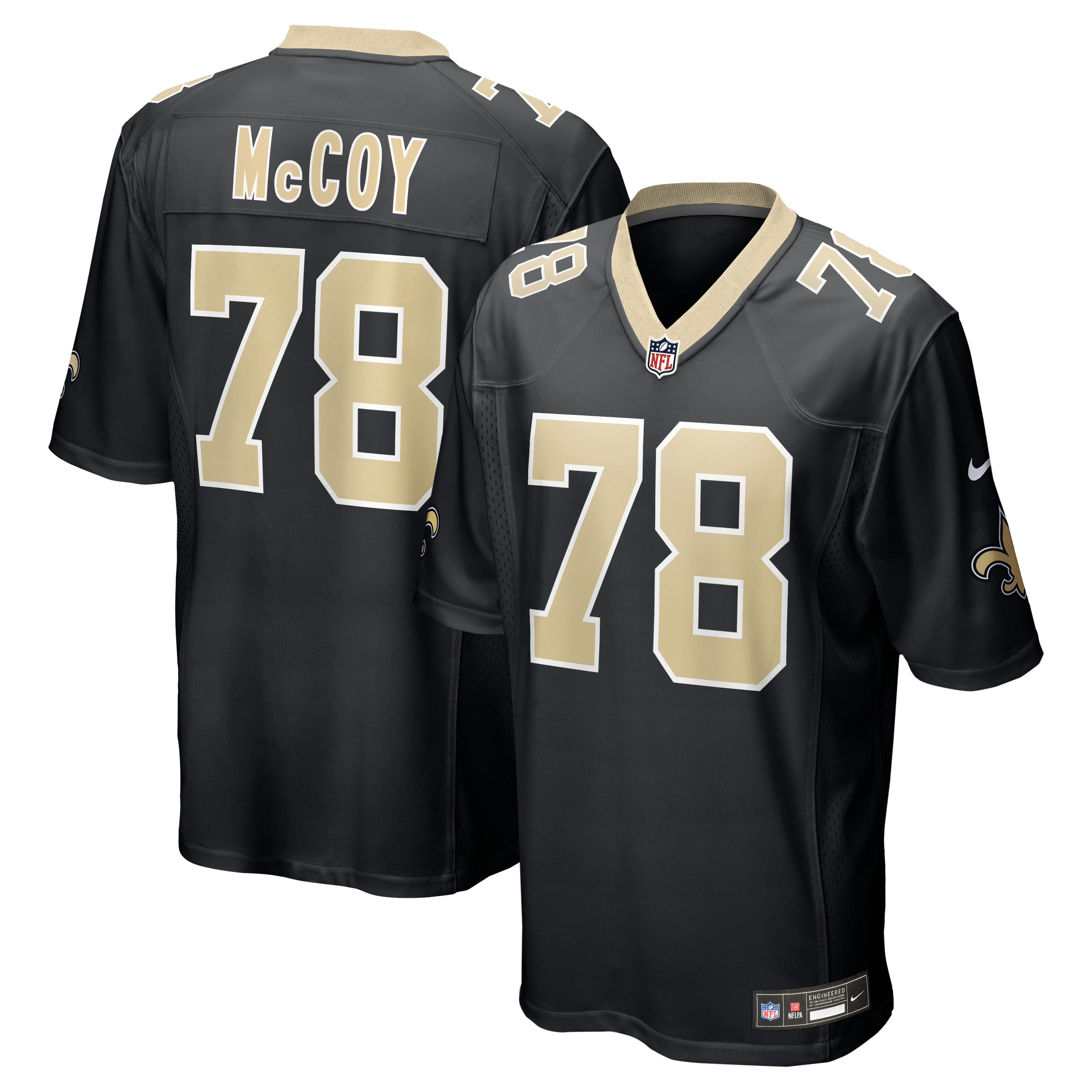 Kids' New Orleans Saints Black Game Jersey