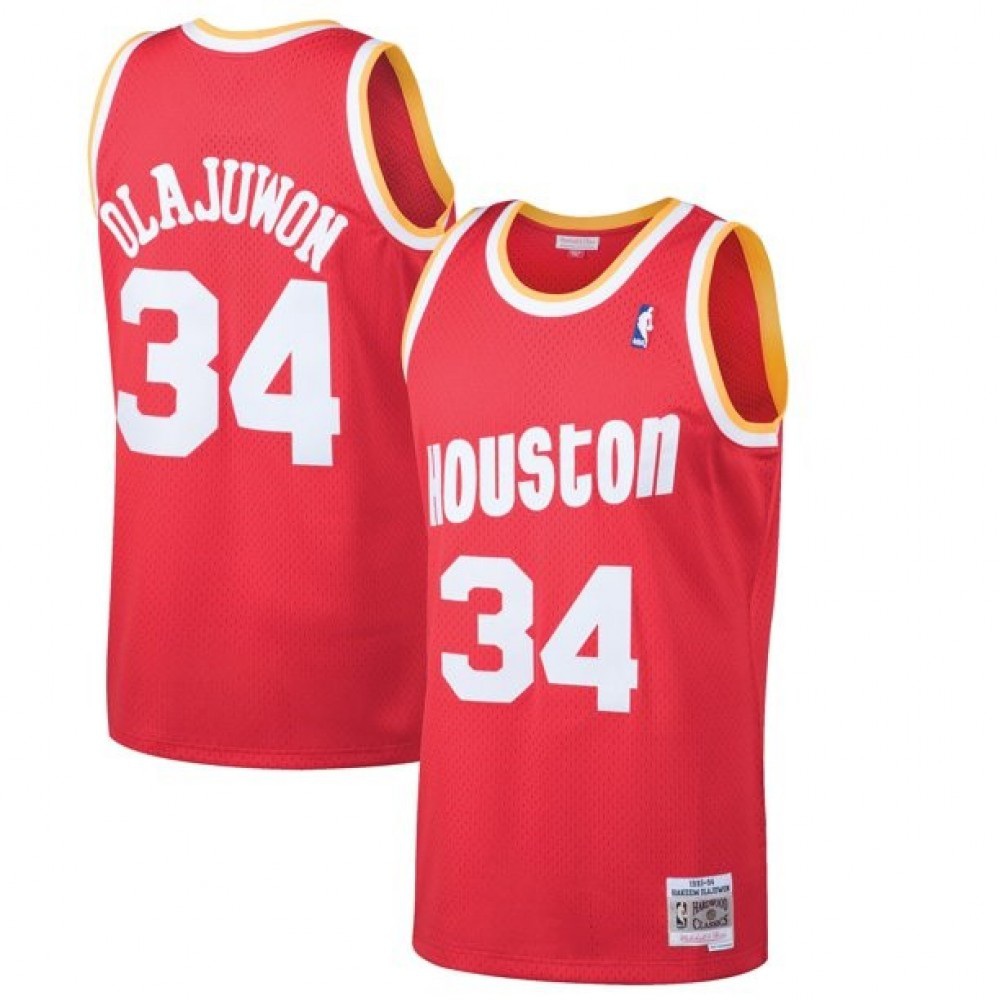Men's Houston Rockets Red Throwback Swingman Jersey