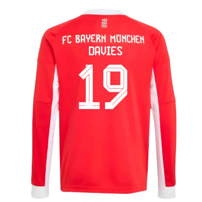 Men's Bayern Munich 2025/26 Home Long Sleeve Jersey