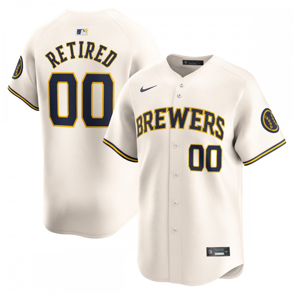 Men's Milwaukee Brewers Cream Limited Jersey