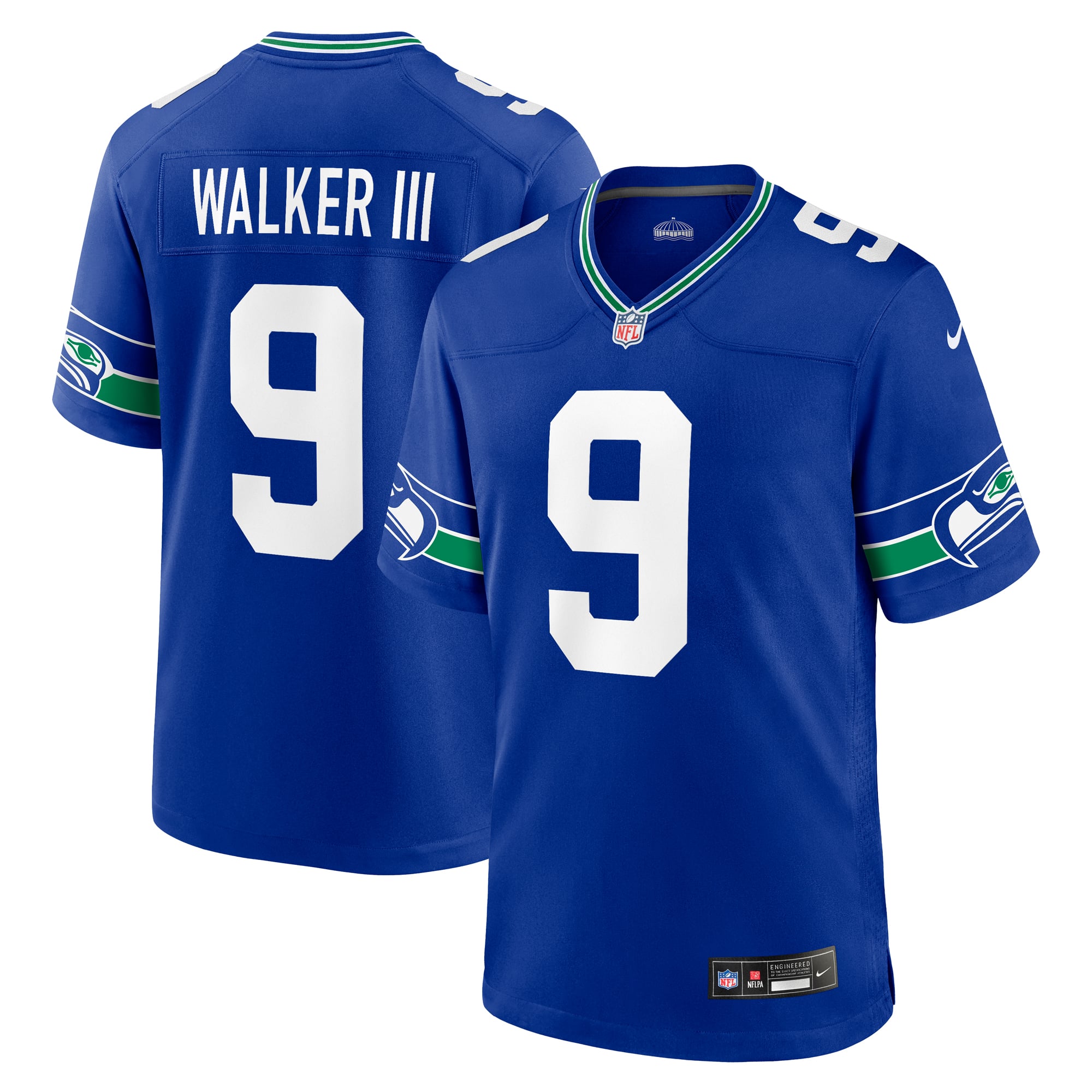 Women's Seattle Seahawks Royal Throwback Player Jersey
