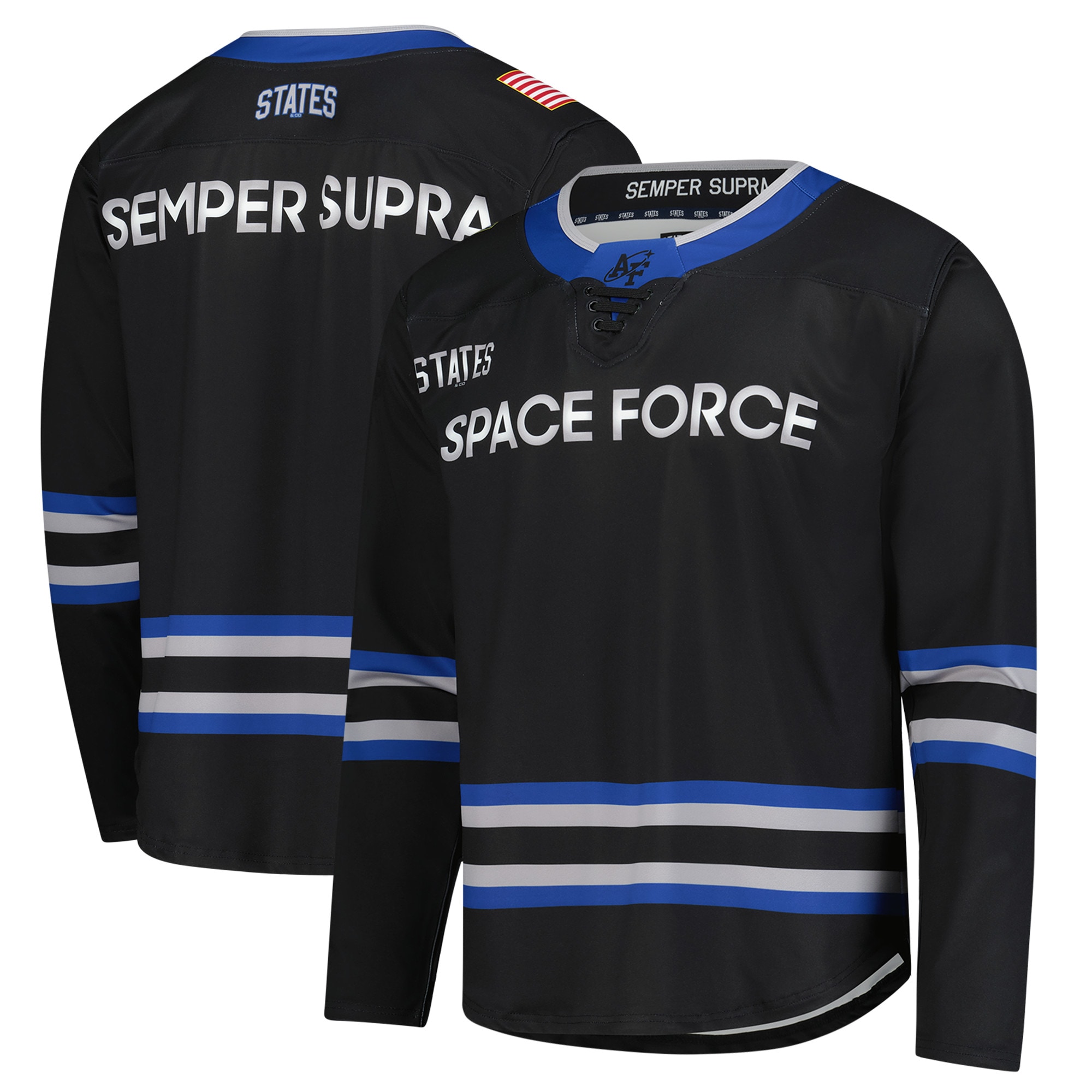 Kids' Air Force Falcons Black Replica Jersey