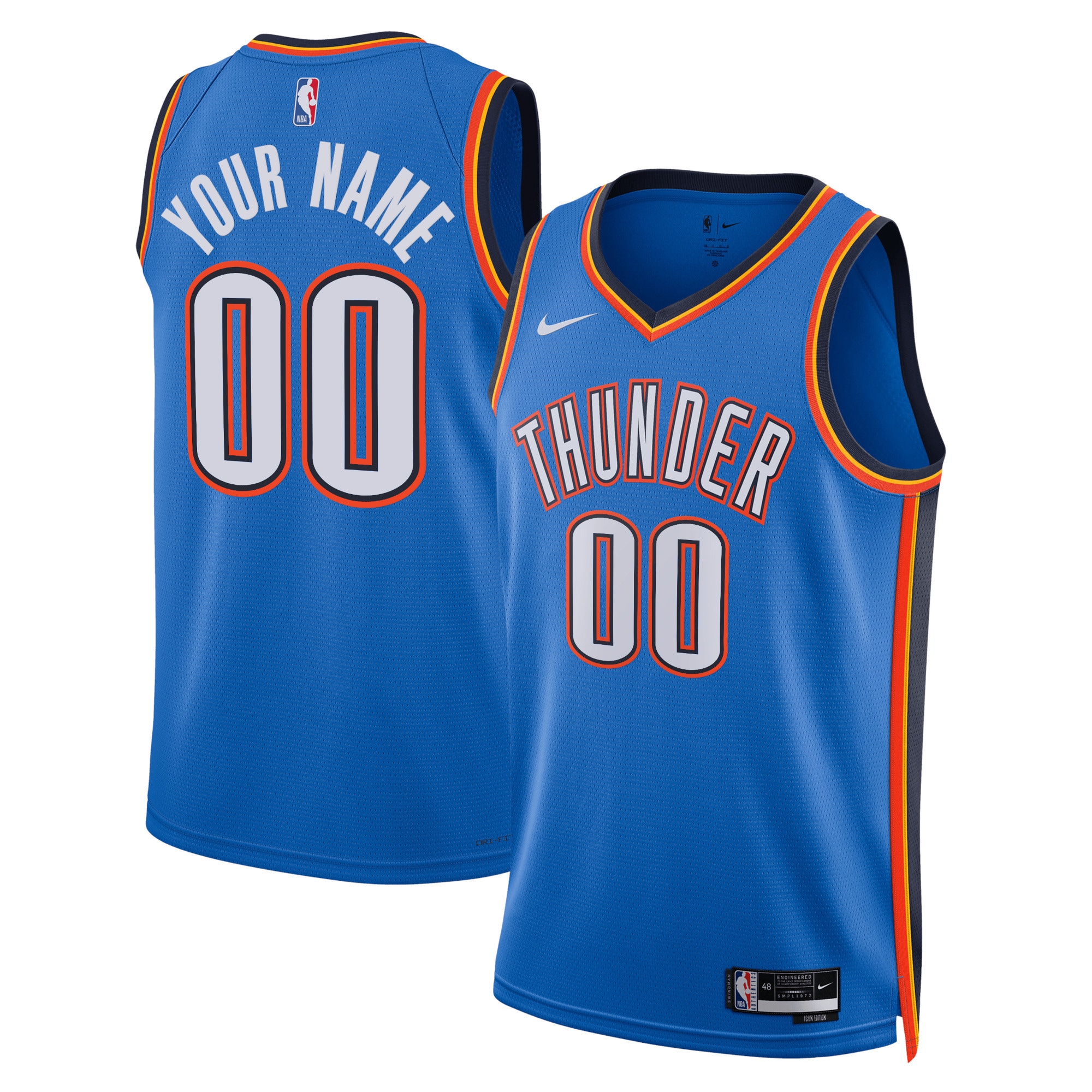 Men's Oklahoma City Thunder Blue Icon Swingman Jersey