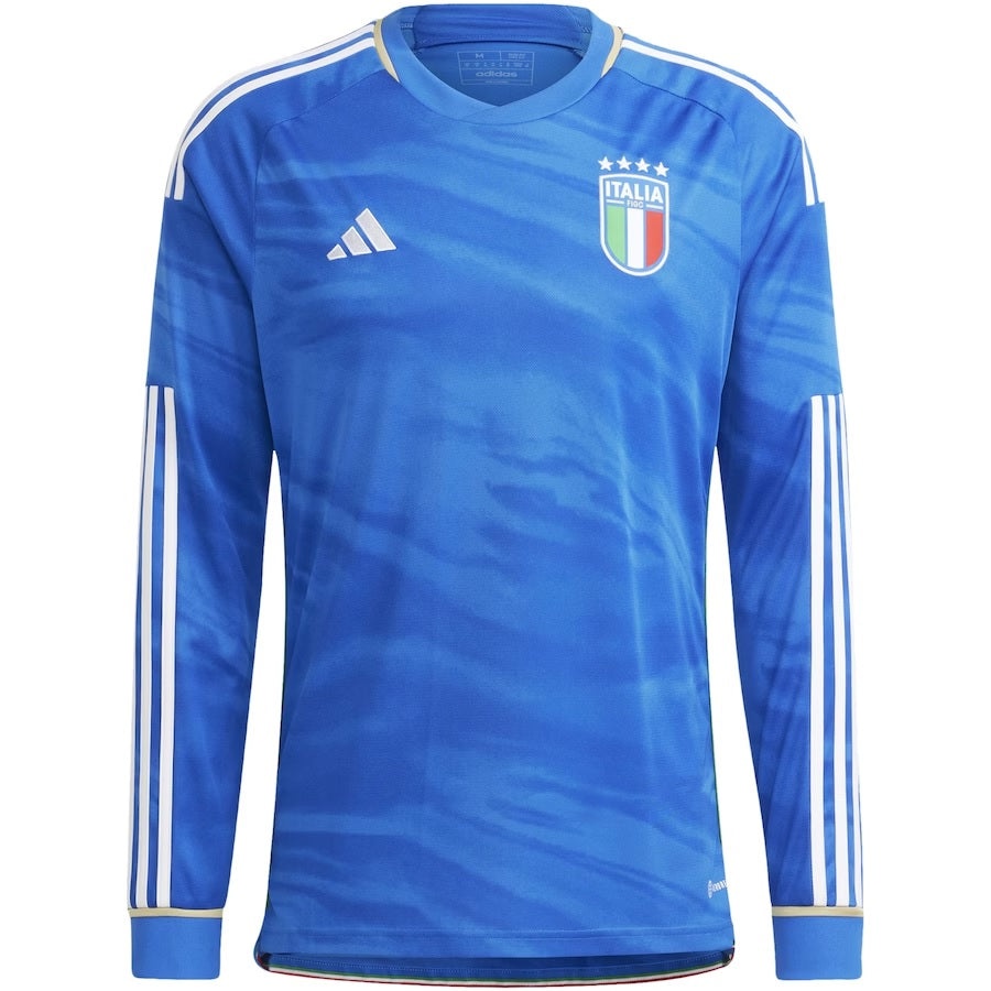Men's Italy 2024 Home Long Sleeve Jersey