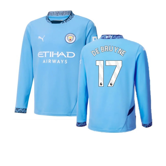 Kids' Man City 2024/25 City Long Sleeve Jersey