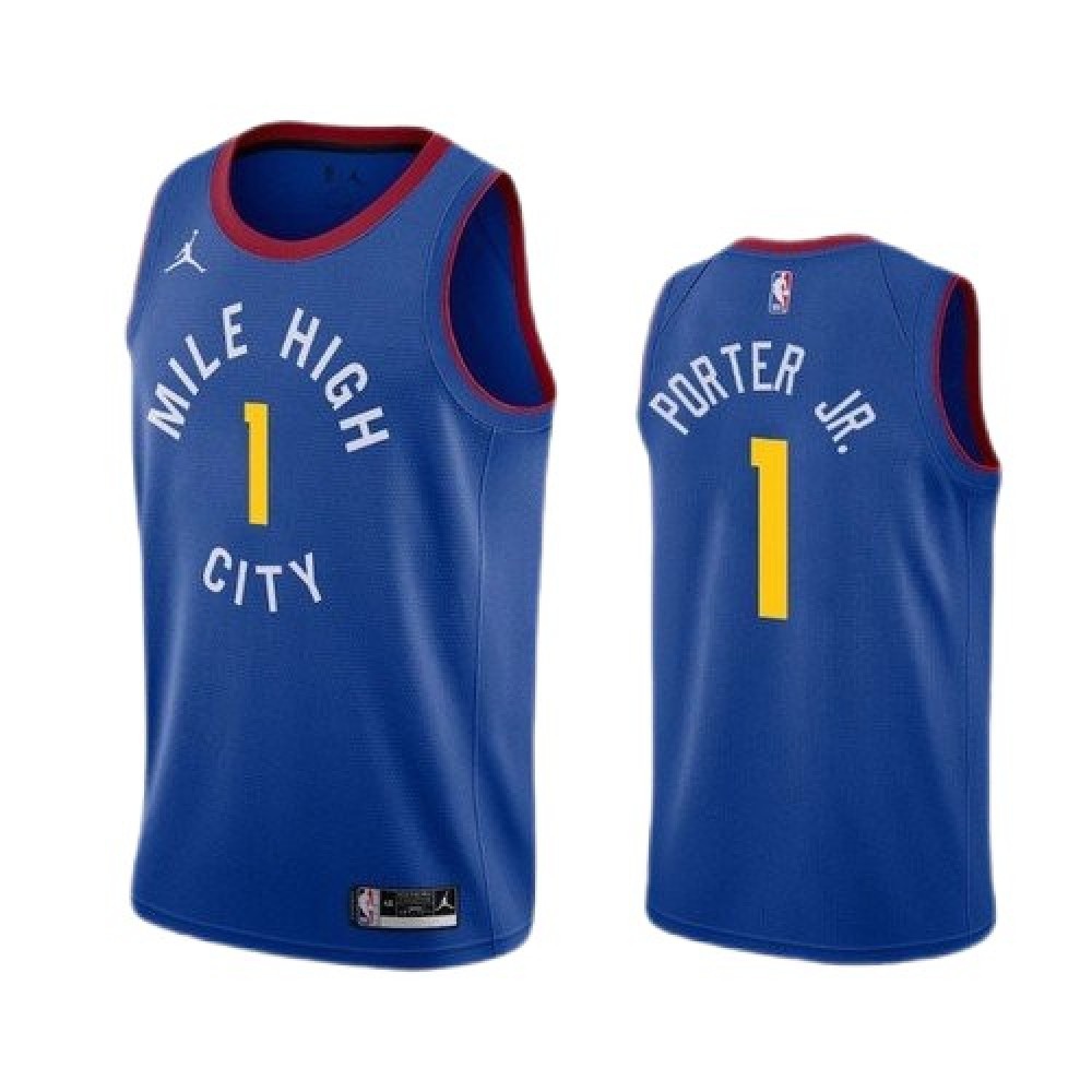 Kids' Denver Nuggets 2020/21 Blue Statement Swingman Jersey