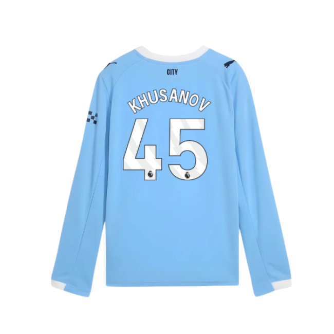 Kids' Man City 2025/26 City Long Sleeve Jersey