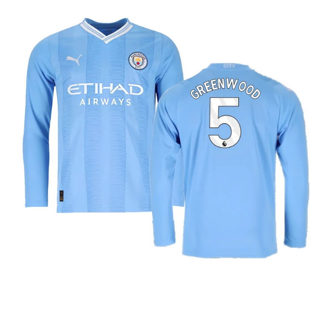 Men's Man City 2023/24 City Long Sleeve Jersey