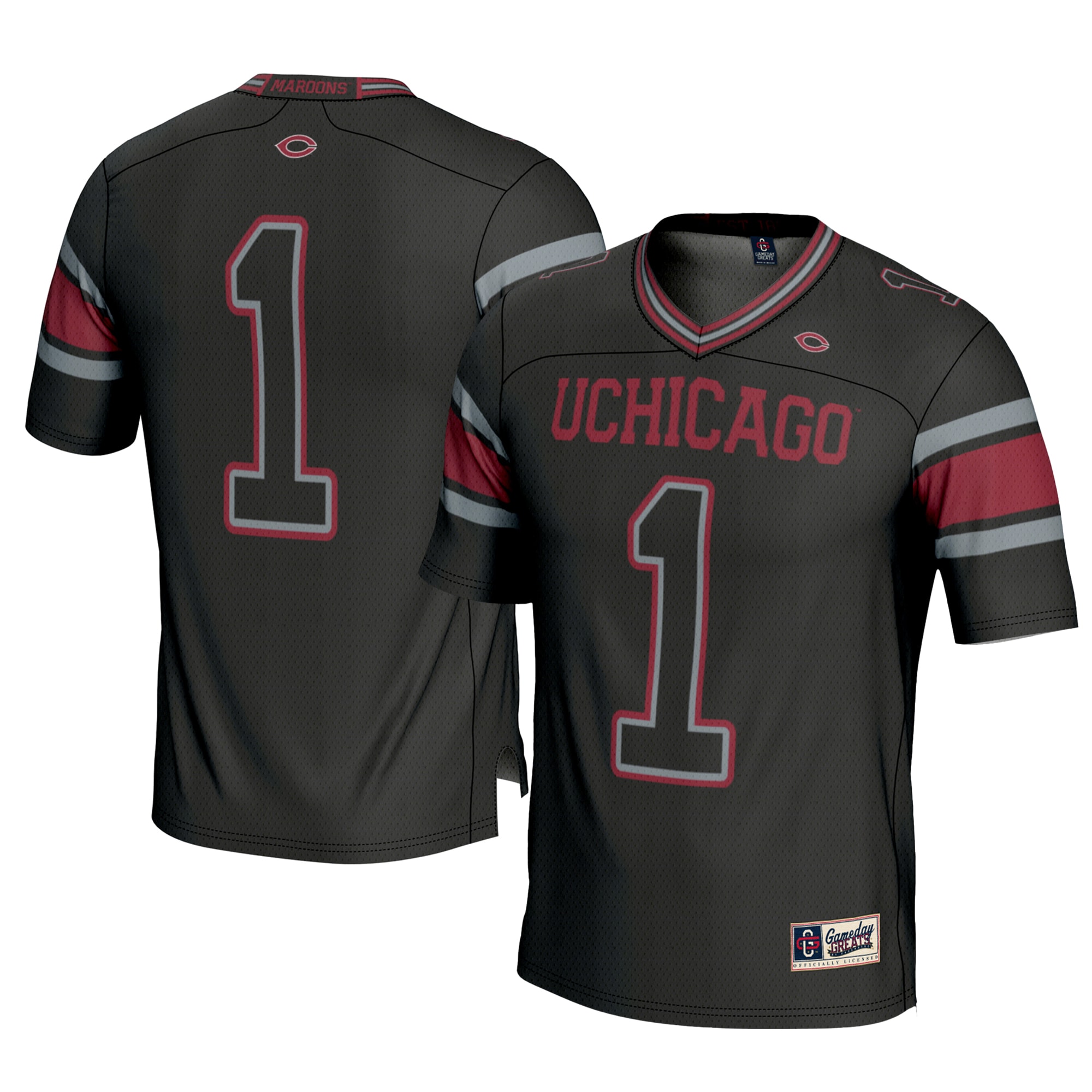 Men's UChicago Maroons Black Jersey
