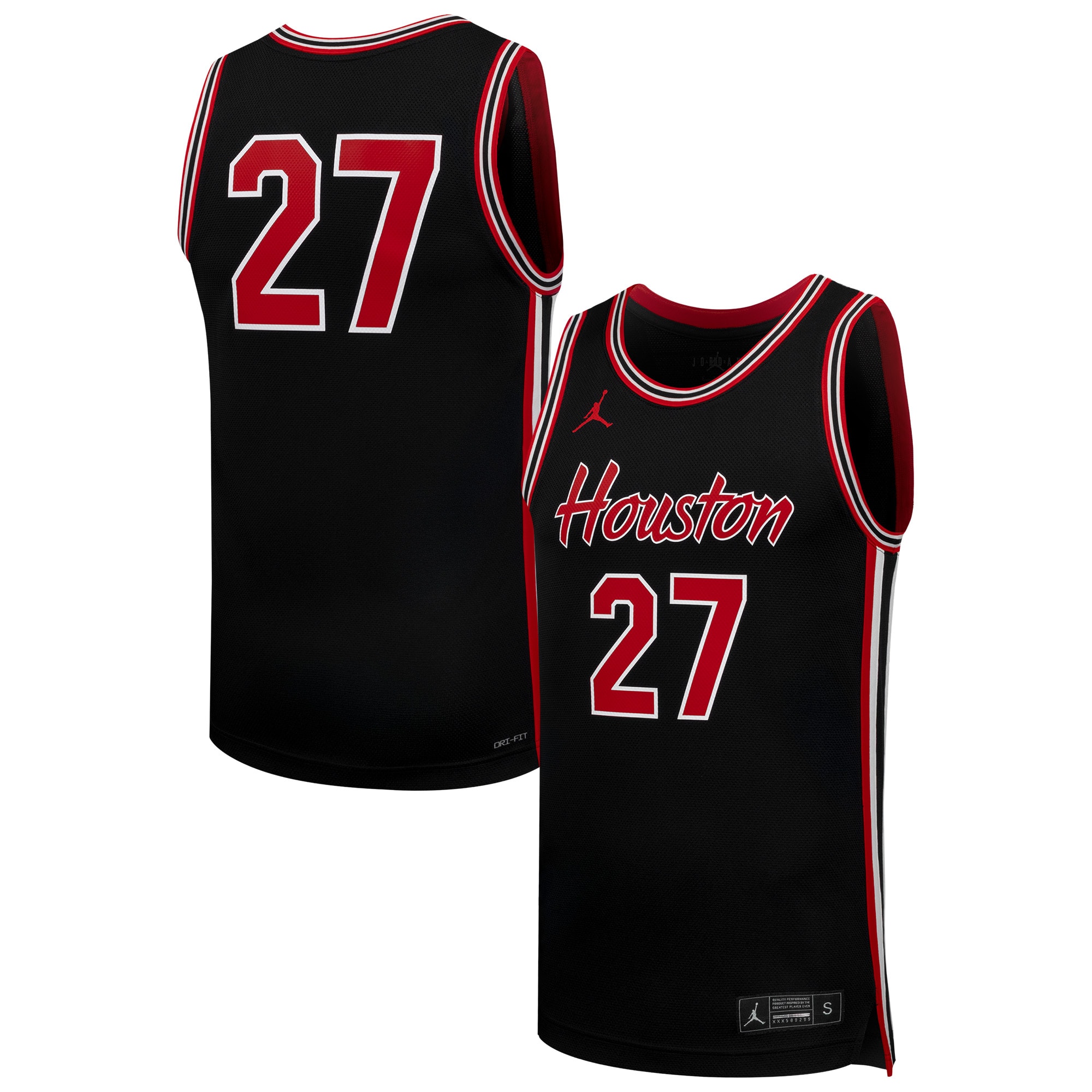 Men's Houston Cougars Black Replica Jersey