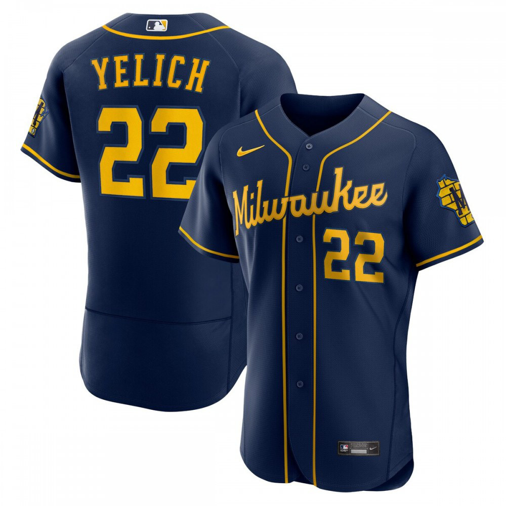 Women's Milwaukee Brewers Navy Player Jersey