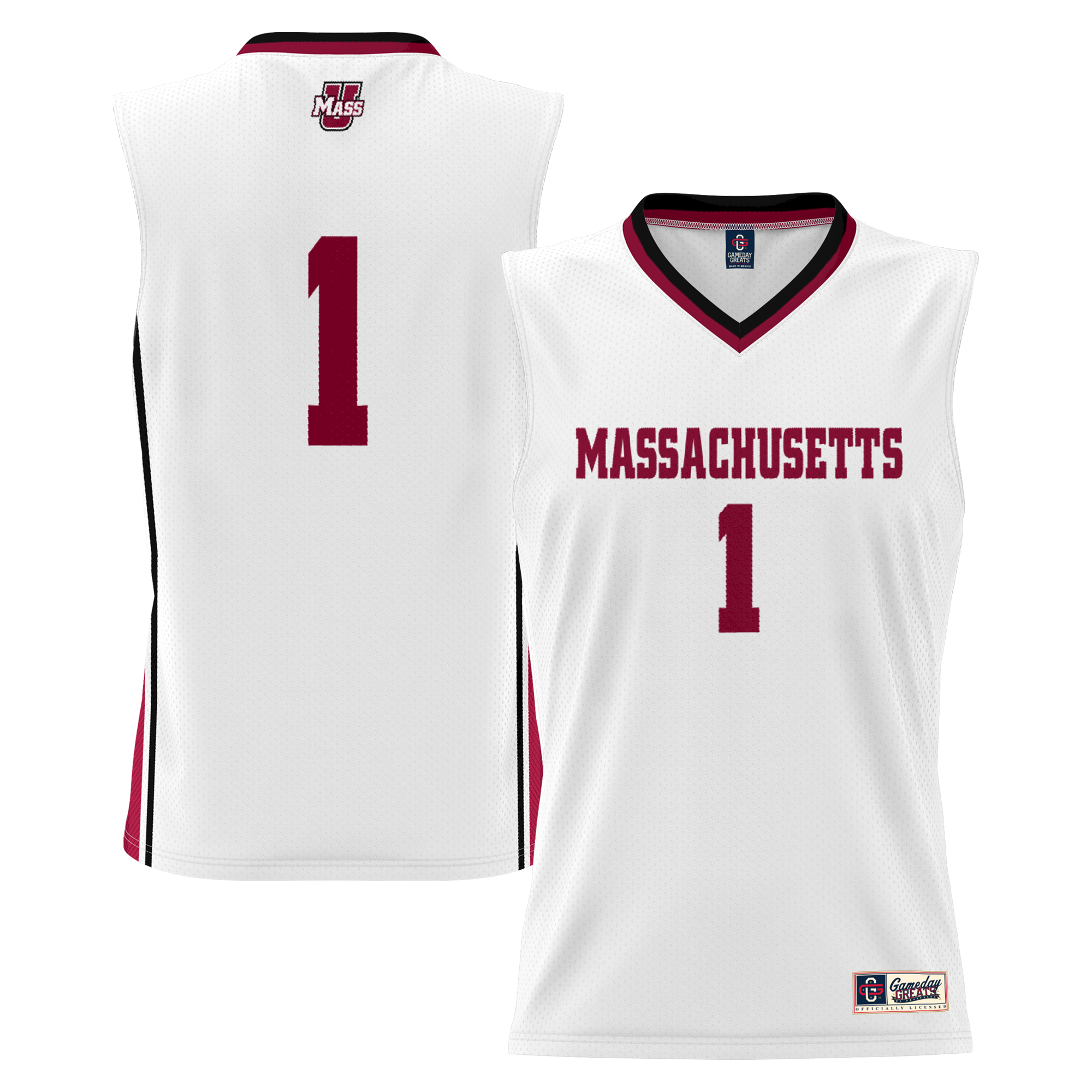 Men's UMass Minutemen White Jersey