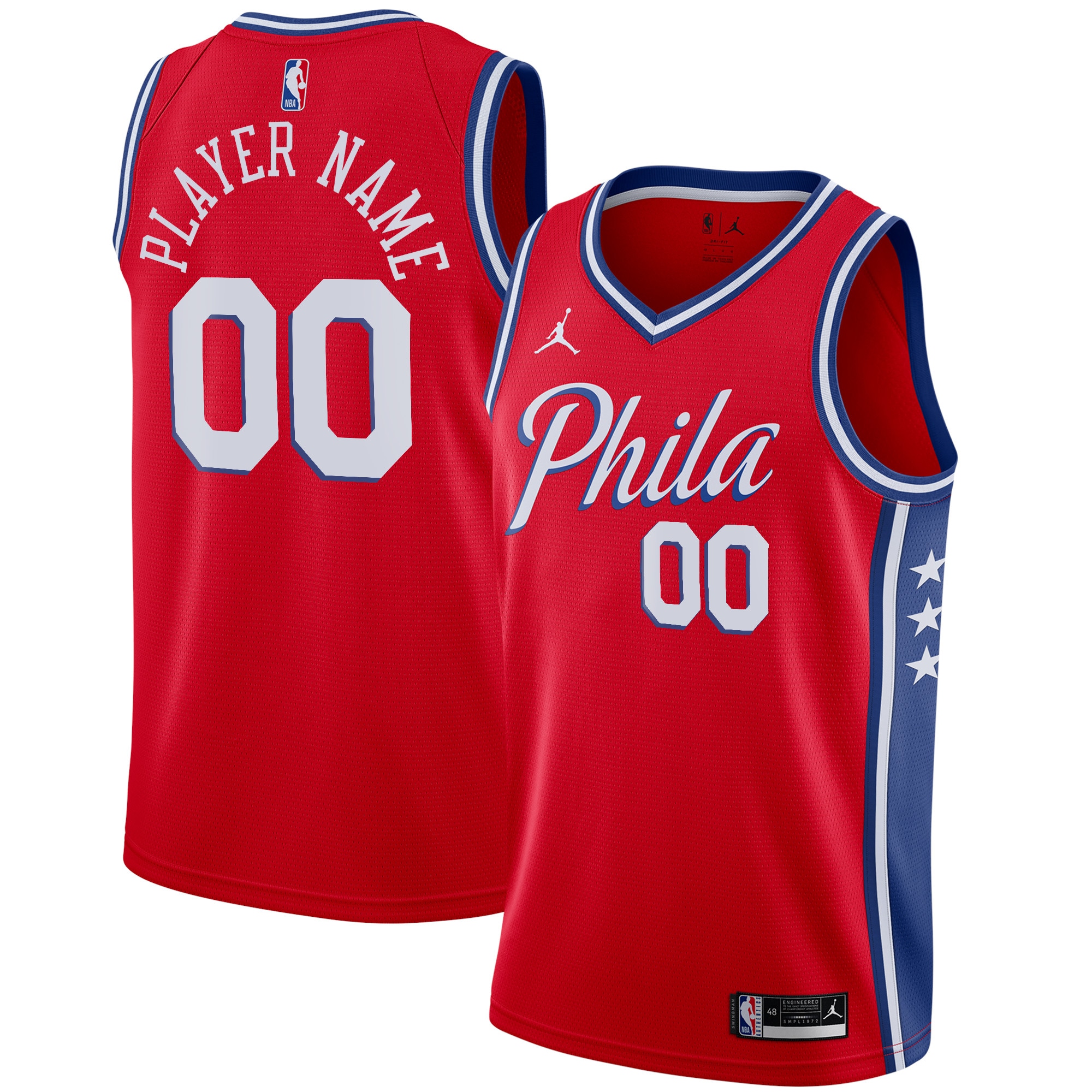 Kids' Philadelphia 76ers Red Statement Swingman Jersey