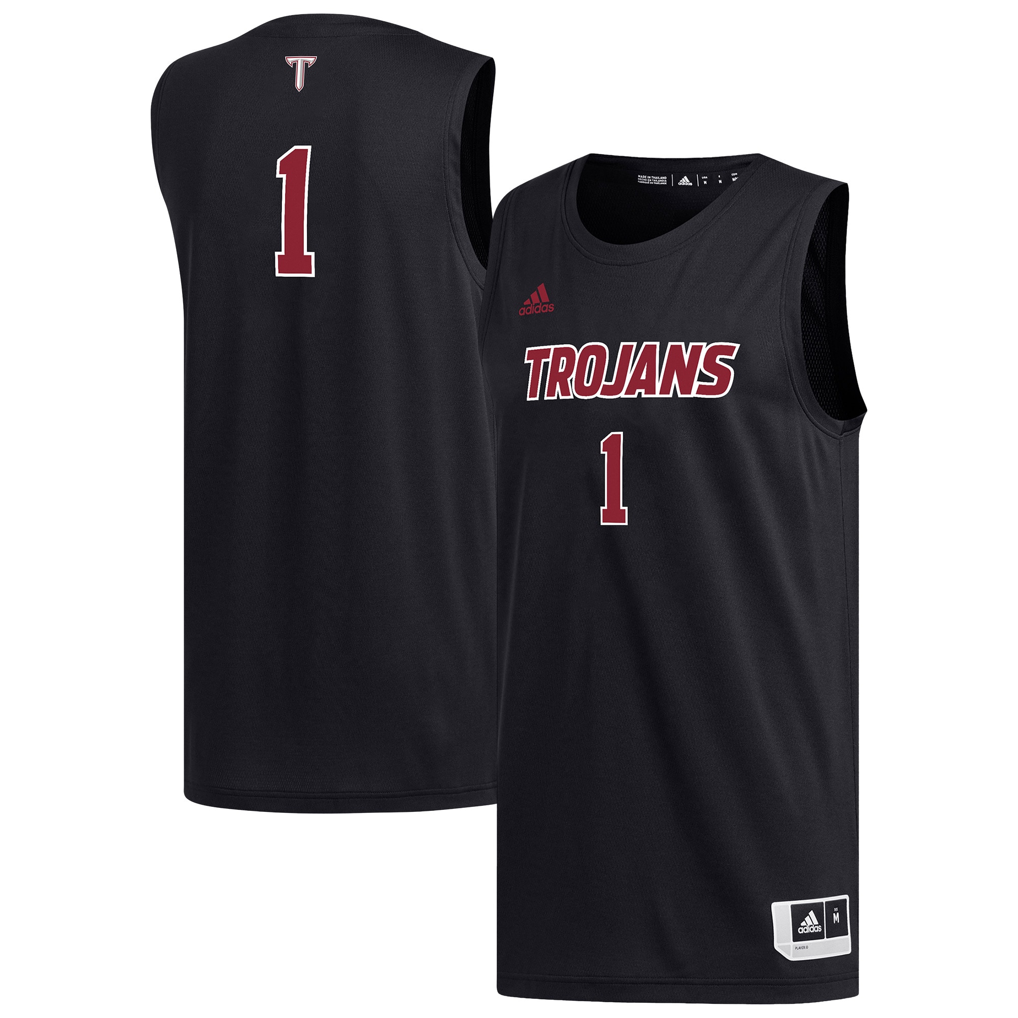 Kids' Troy University Trojans Black Replica Jersey