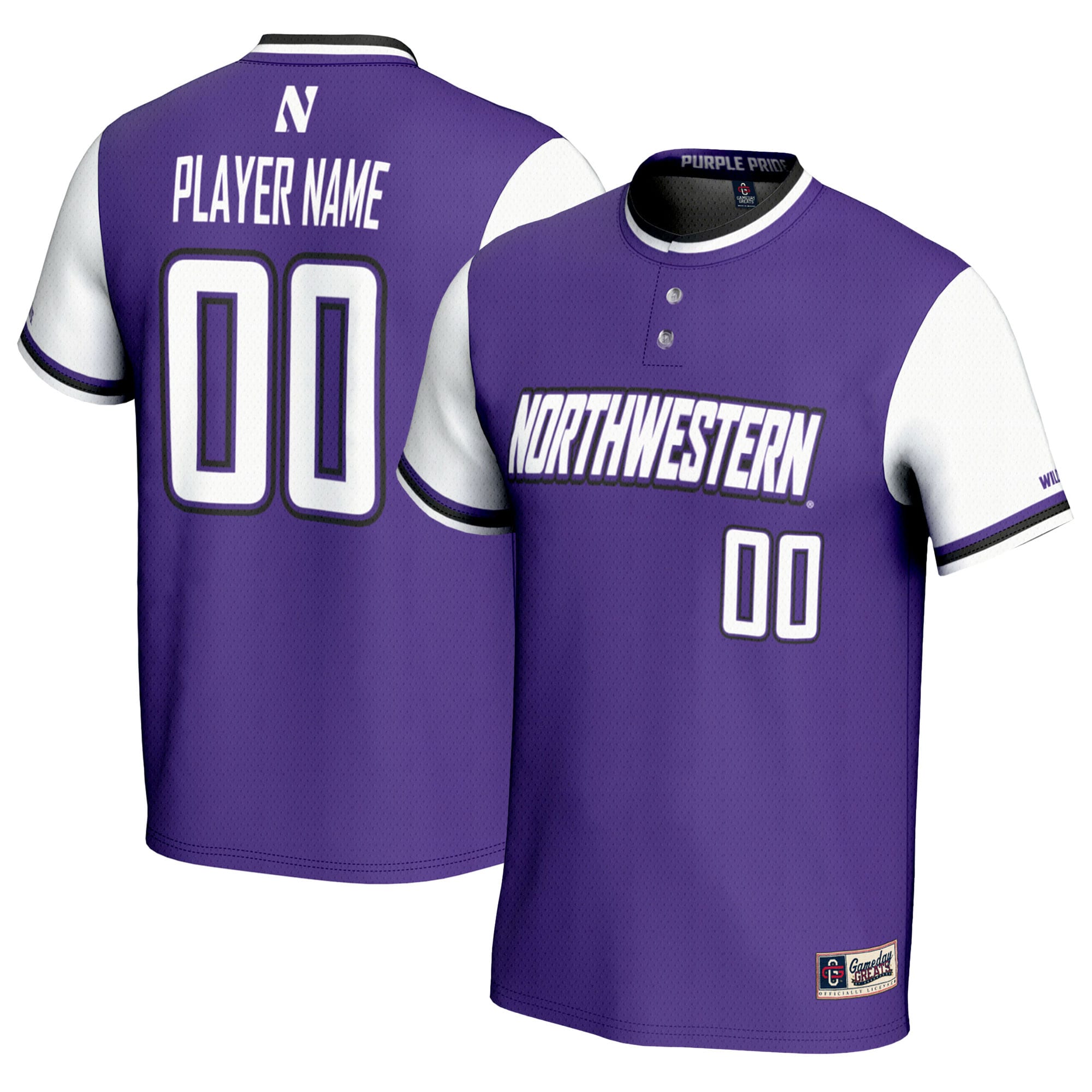 Kids' Northwestern Wildcats Purple Player Jersey