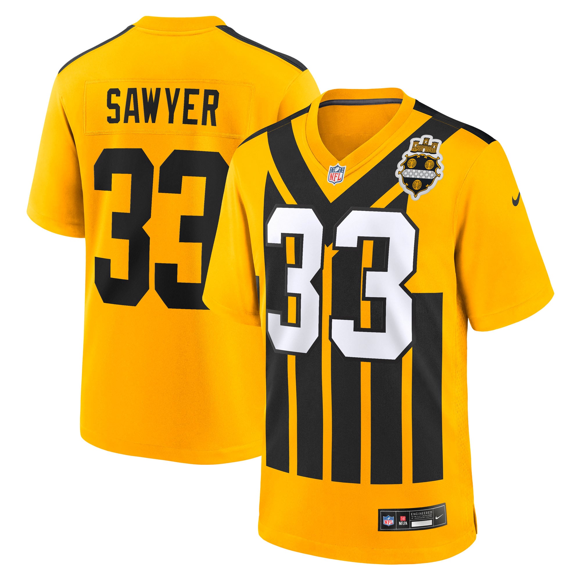 Men's Pittsburgh Steelers Gold Game Jersey