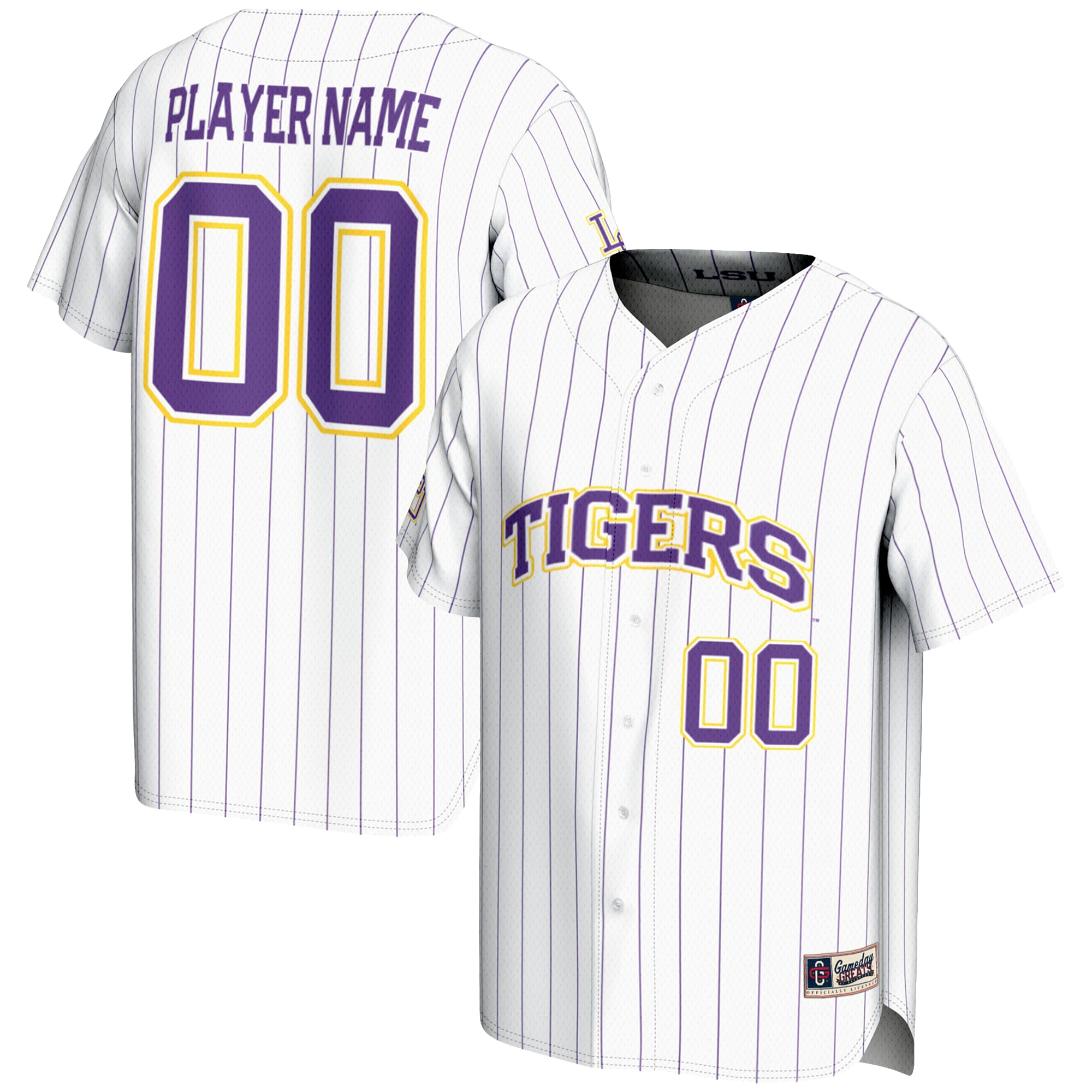 Men's LSU Tigers White Player Jersey