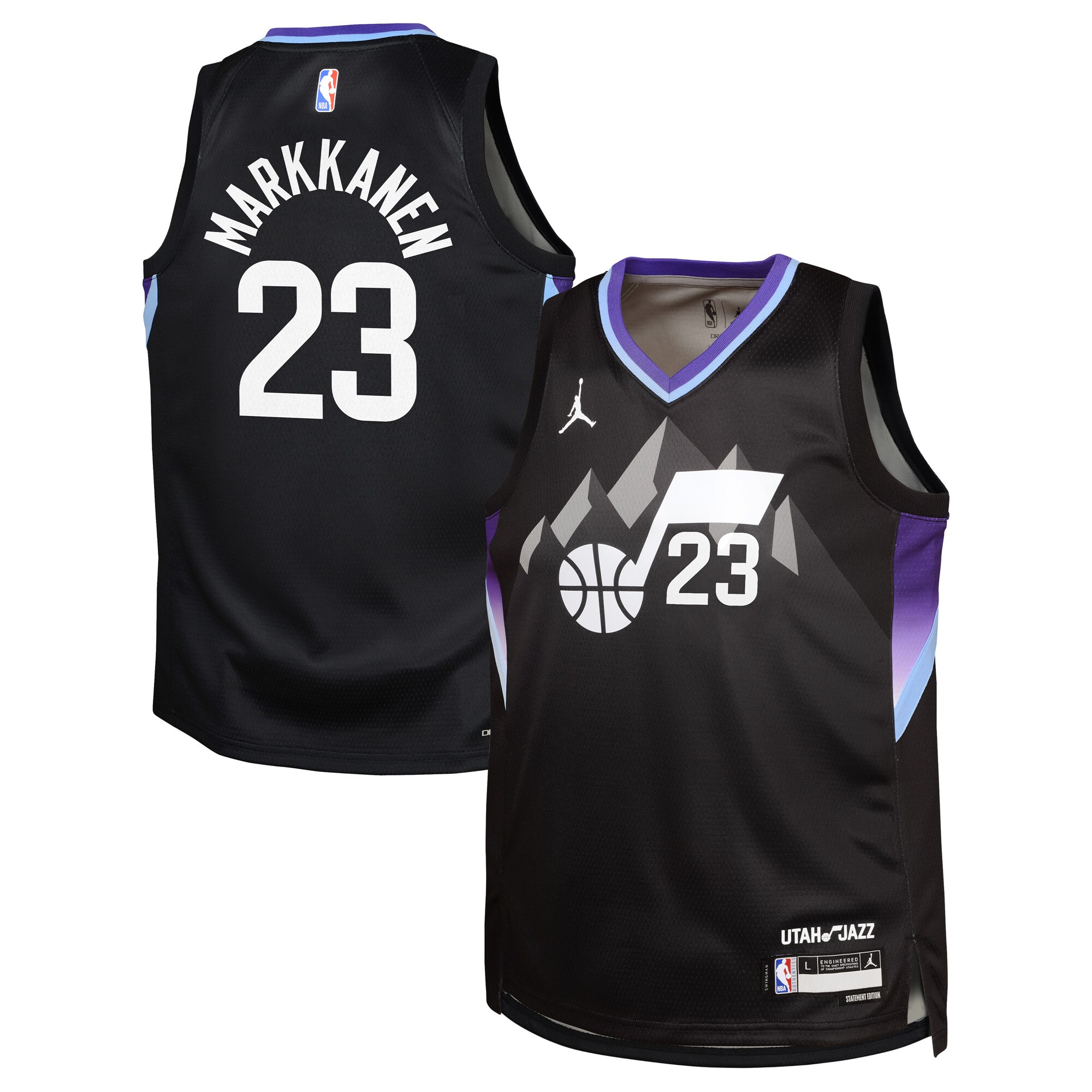 Women's Utah Jazz Black Statement Swingman Jersey