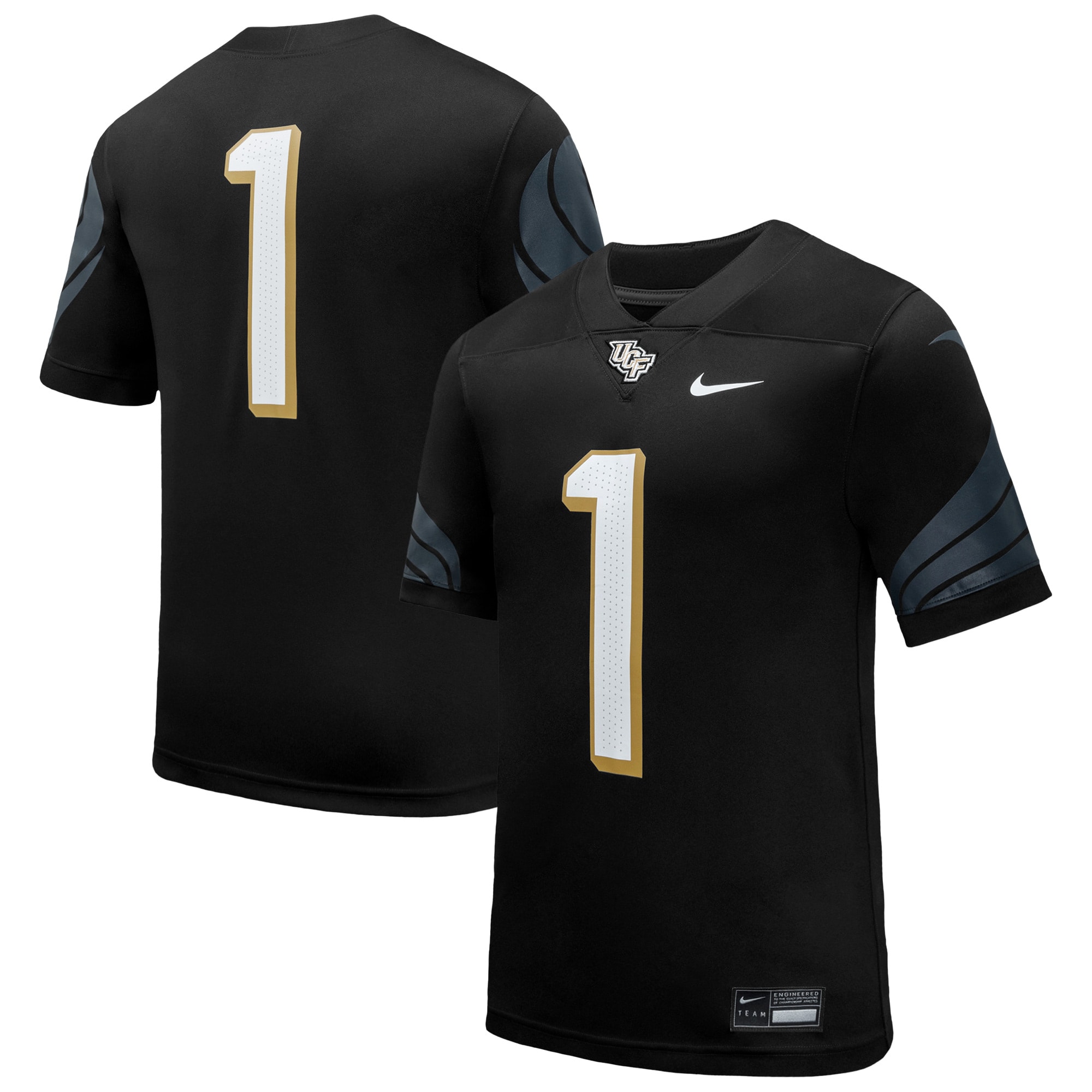 Kids' UCF Knights Black Game Jersey