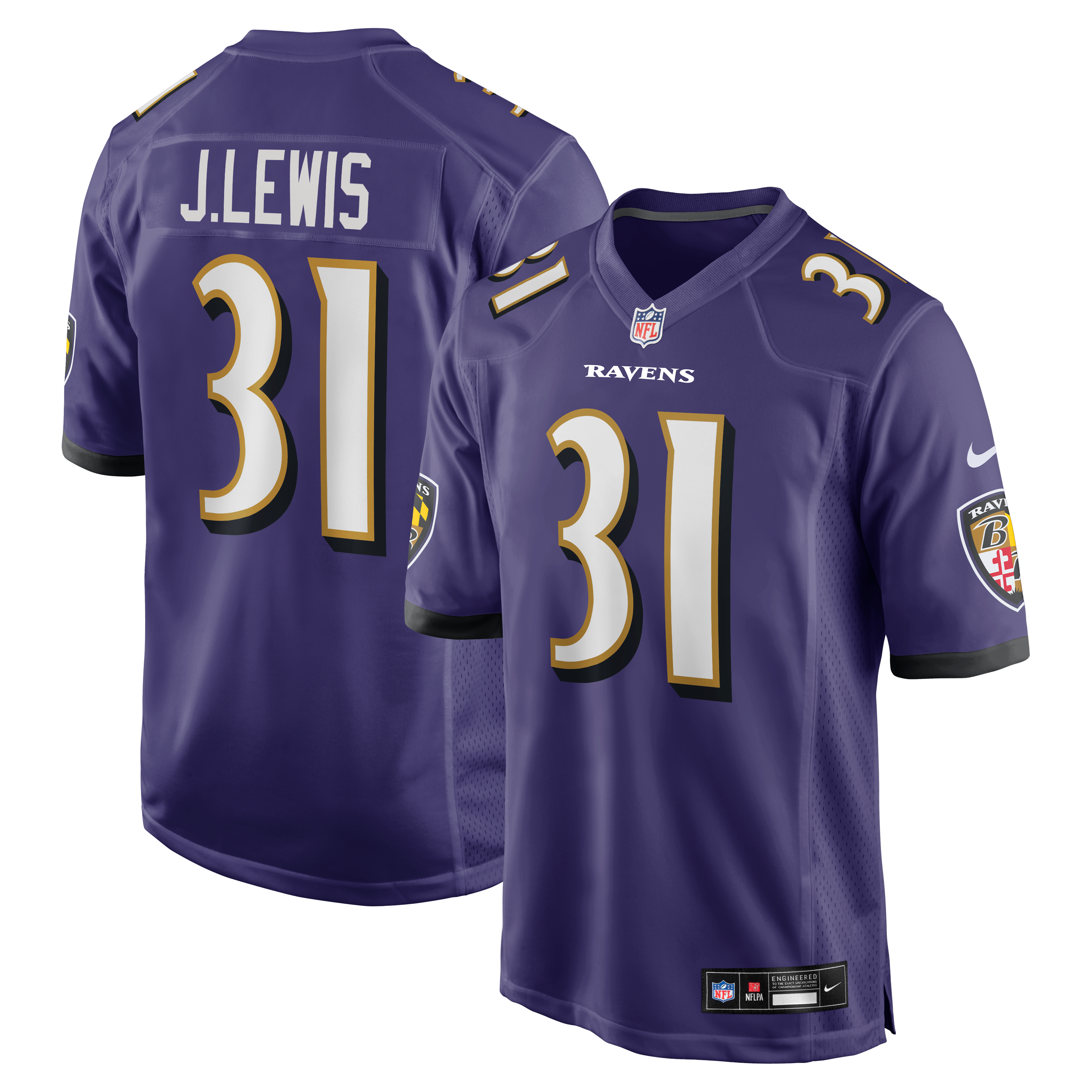 Women's Baltimore Ravens Purple Player Jersey