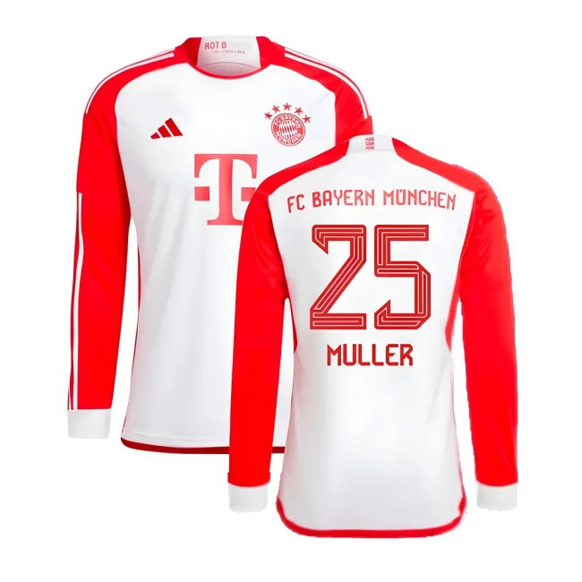 Kids' Bayern Munich 2023/24 Home Long Sleeve Jersey