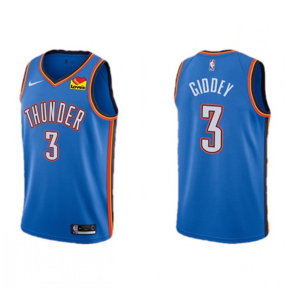 Men's Oklahoma City Thunder 2020/21 Blue Icon Swingman Jersey