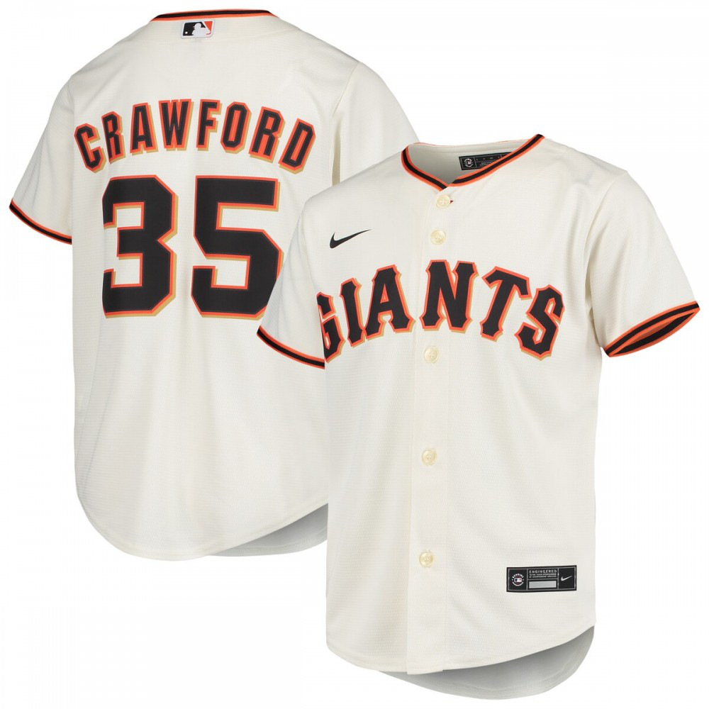 Kids' San Francisco Giants Cream Player Jersey