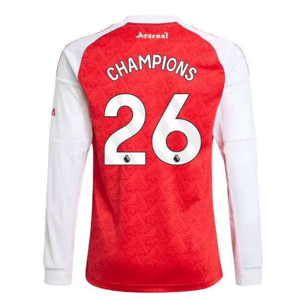 Kids' Arsenal 2025/26 Home Long Sleeve Jersey