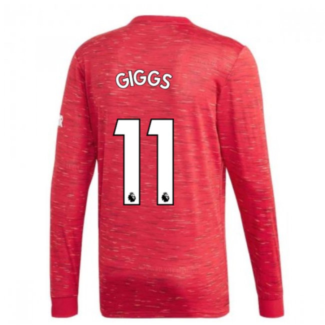 Kids' Man Utd 2020/21 Home Long Sleeve Jersey