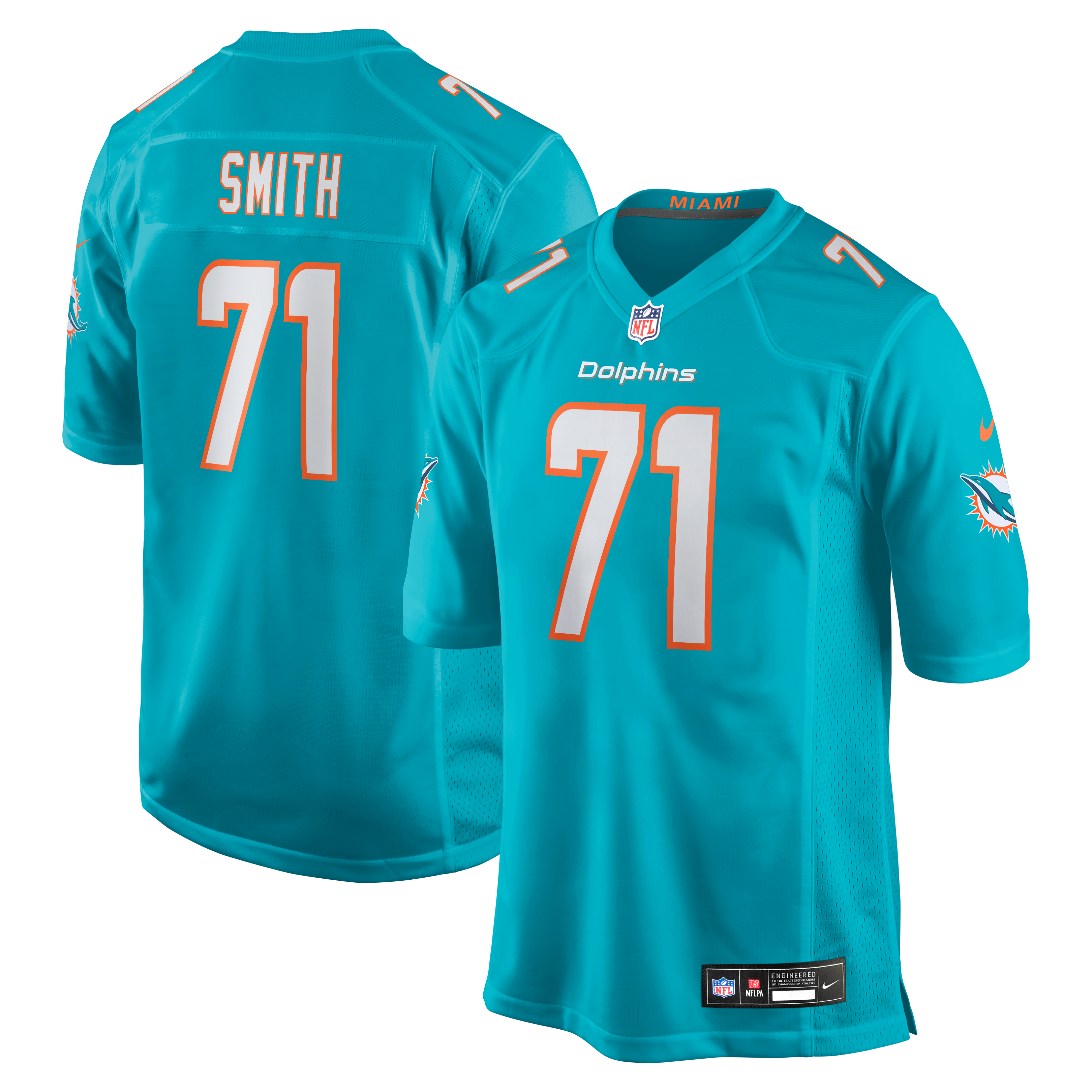 Men's Miami Dolphins Aqua Game Jersey
