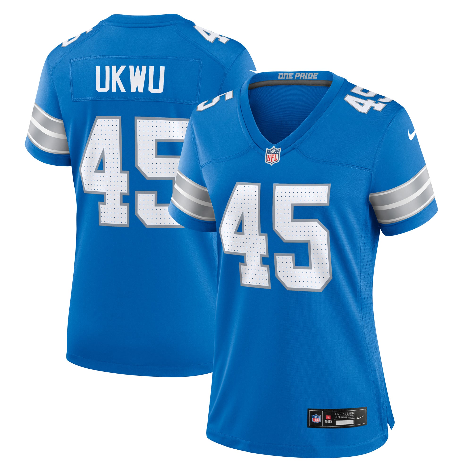 Men's Detroit Lions Blue Game Jersey